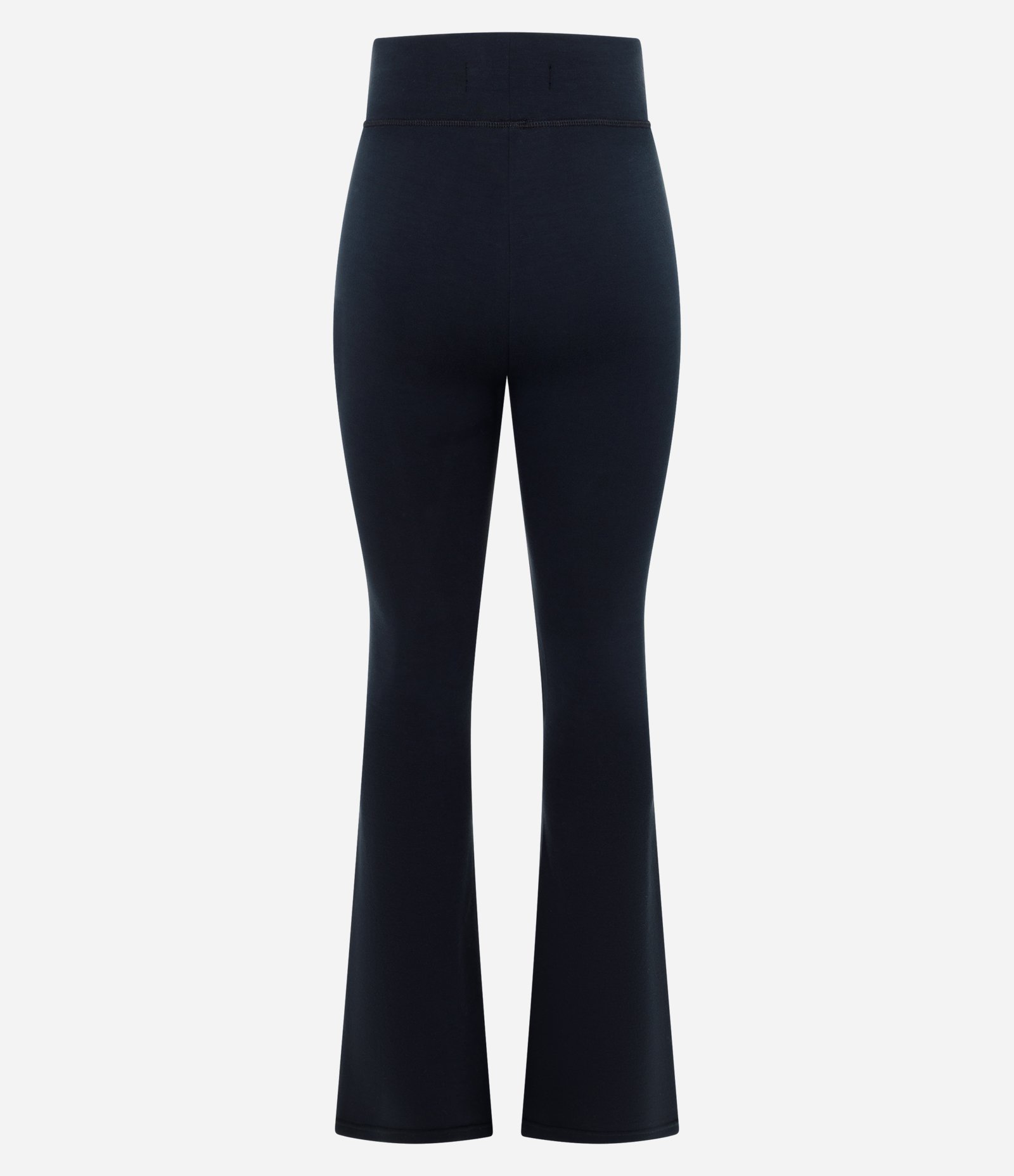 Calça Flare em Microfibra com Cós Largo Preto 2