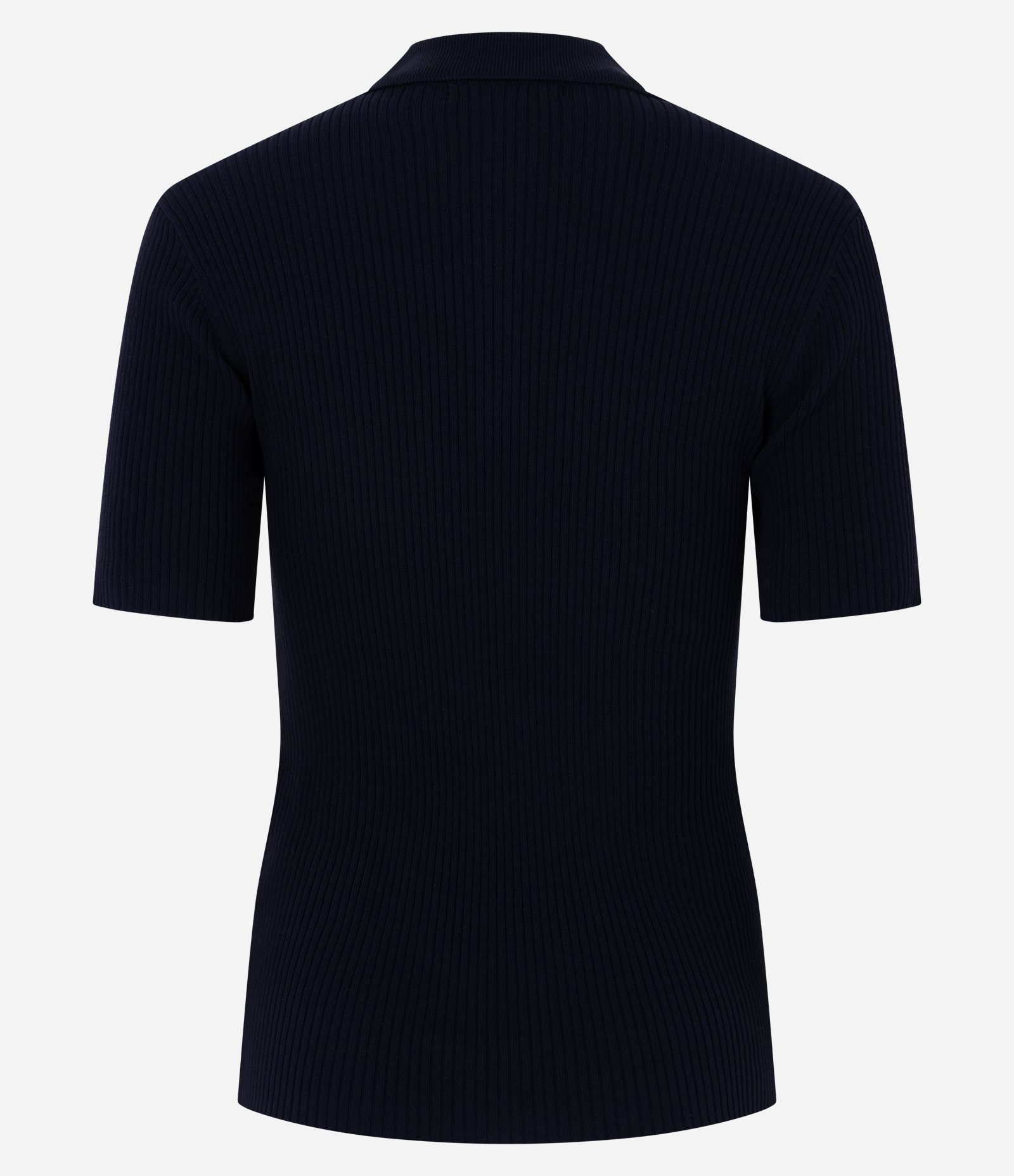 Blusa em Tricô com Gola Polo e Botões Frontais Azul 7