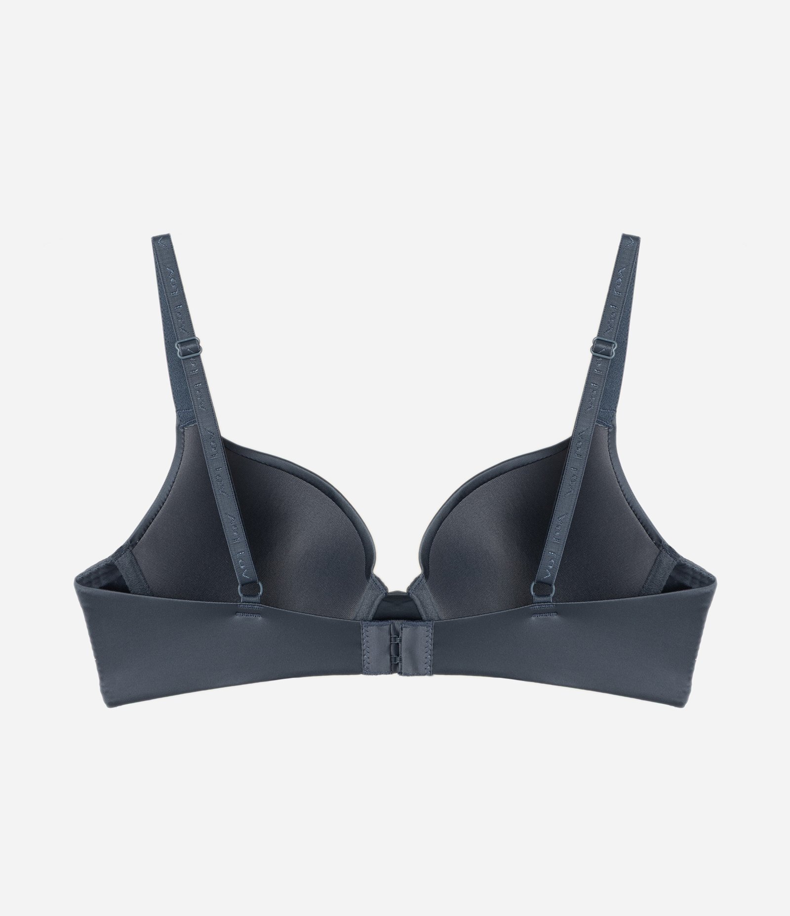 Sutiã Meia Taça Push Up em Microfibra Cinza 7