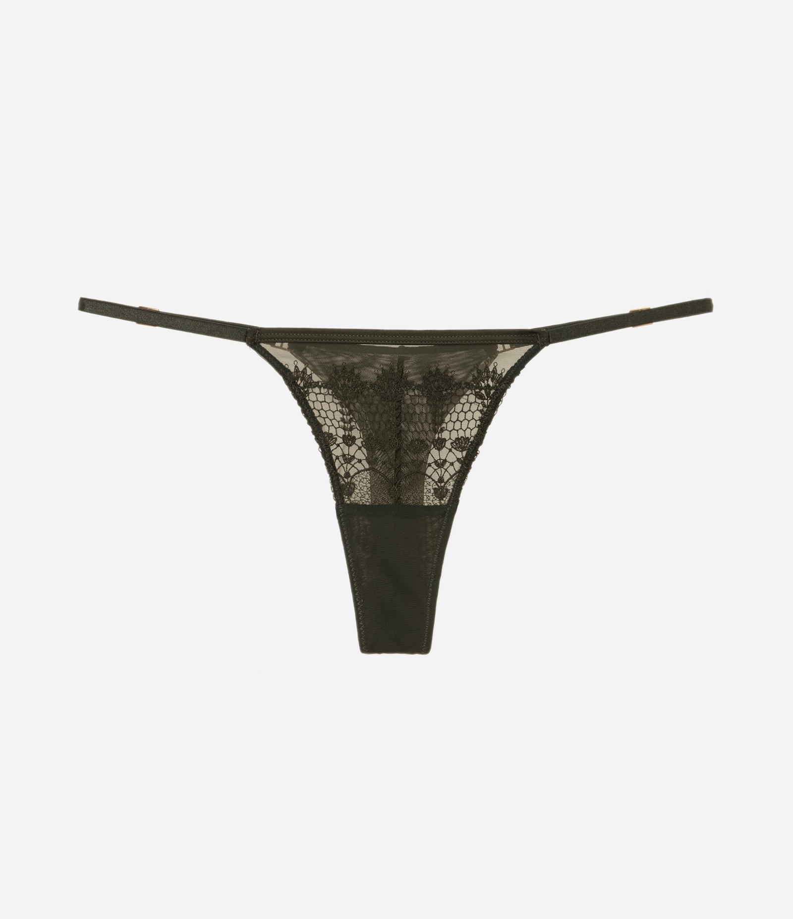 Calcinha String Fio Duplo em Tule Verde 5