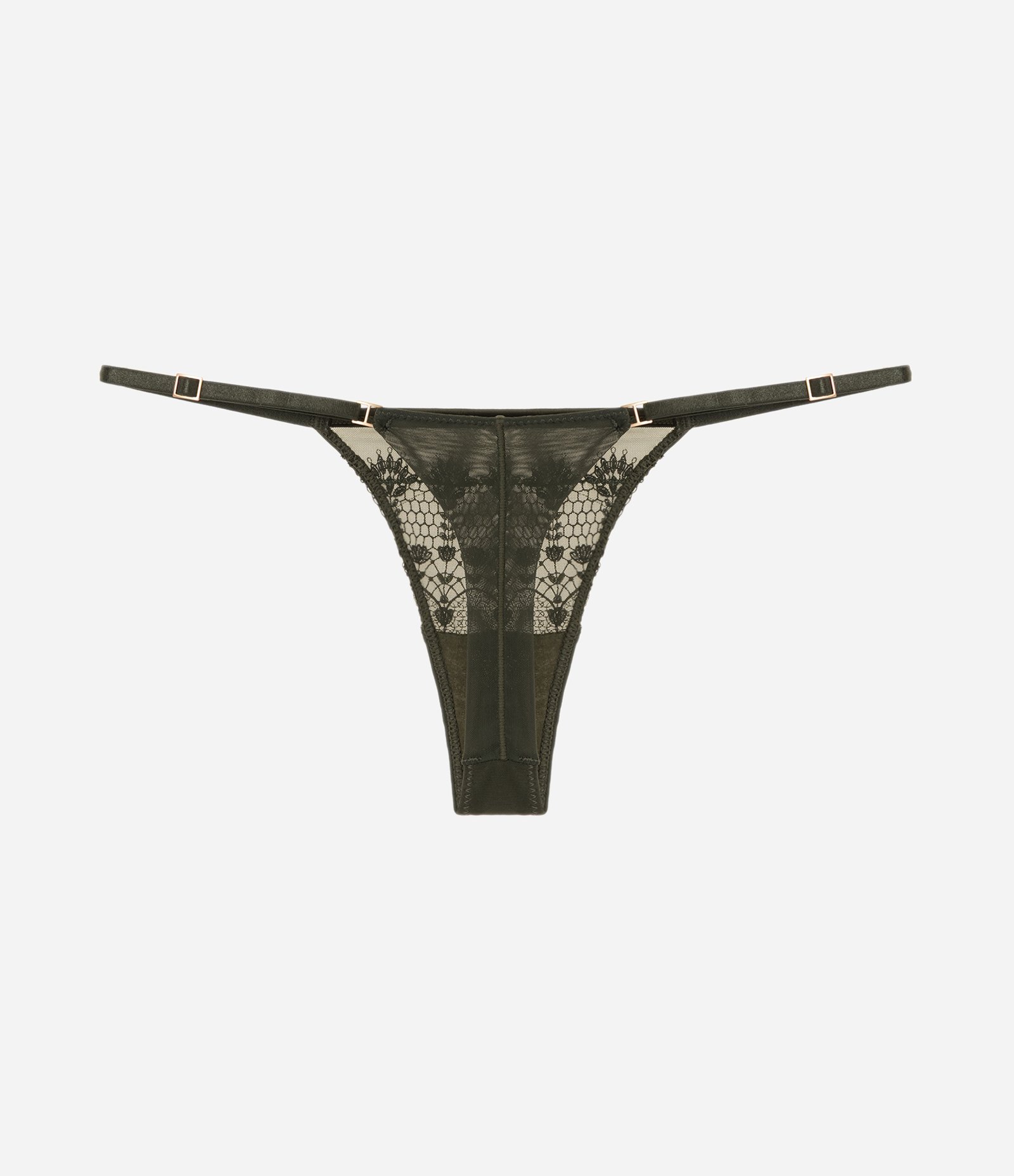 Calcinha String Fio Duplo em Tule Verde 6