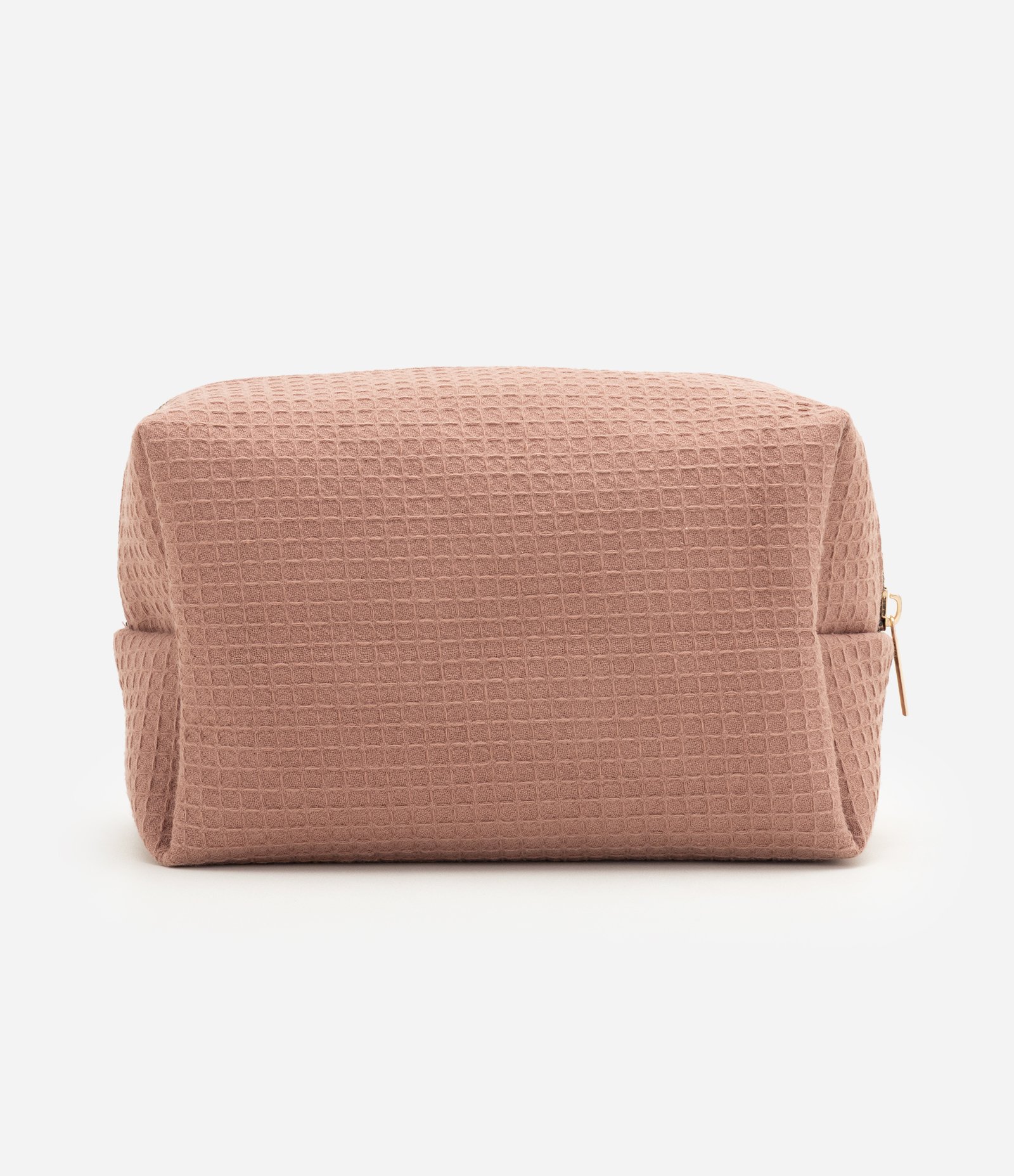 Necessaire Retangular Média com Textura Marrom 3
