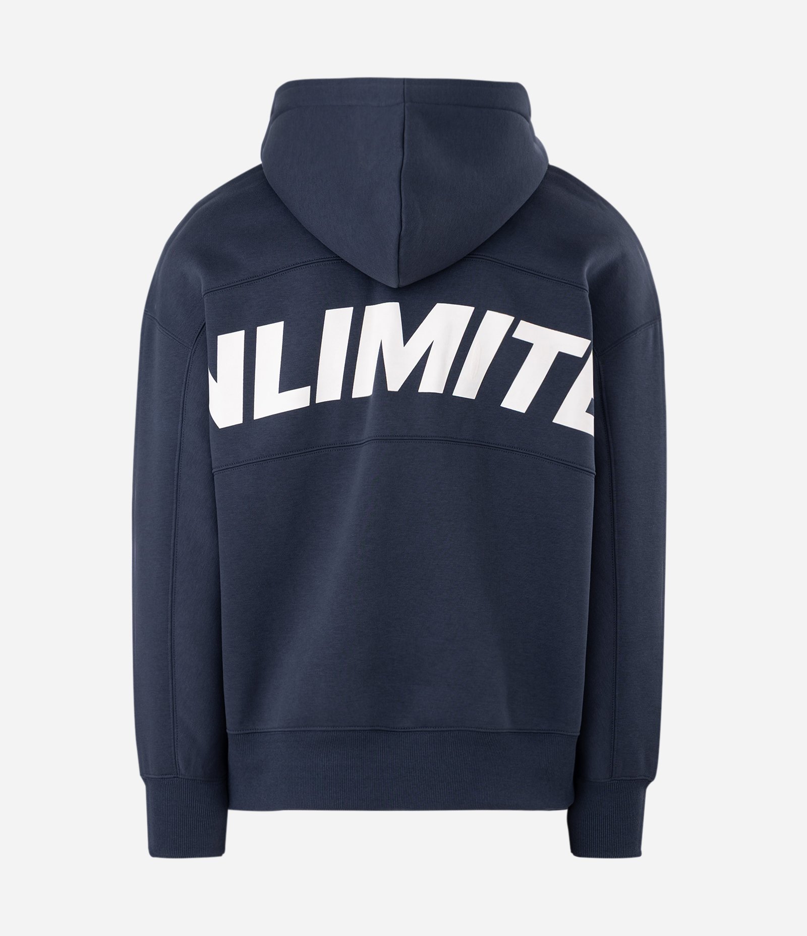 Blusão Masculino Moletom Unlimited com Capuz e Half Zíper Azul 5