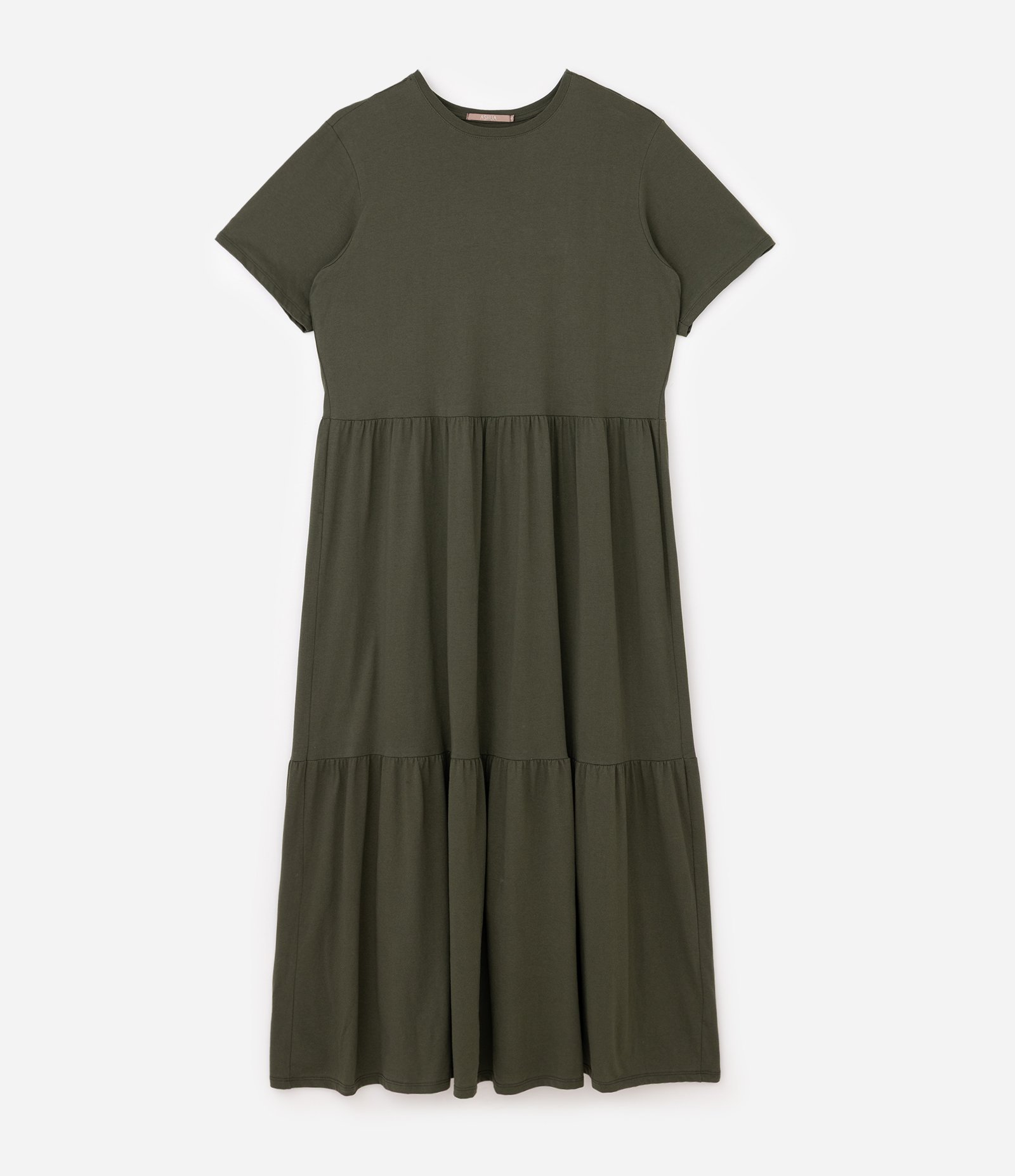 Vestido Midi Marias em Meia Malha Curve & Plus Size Verde 1