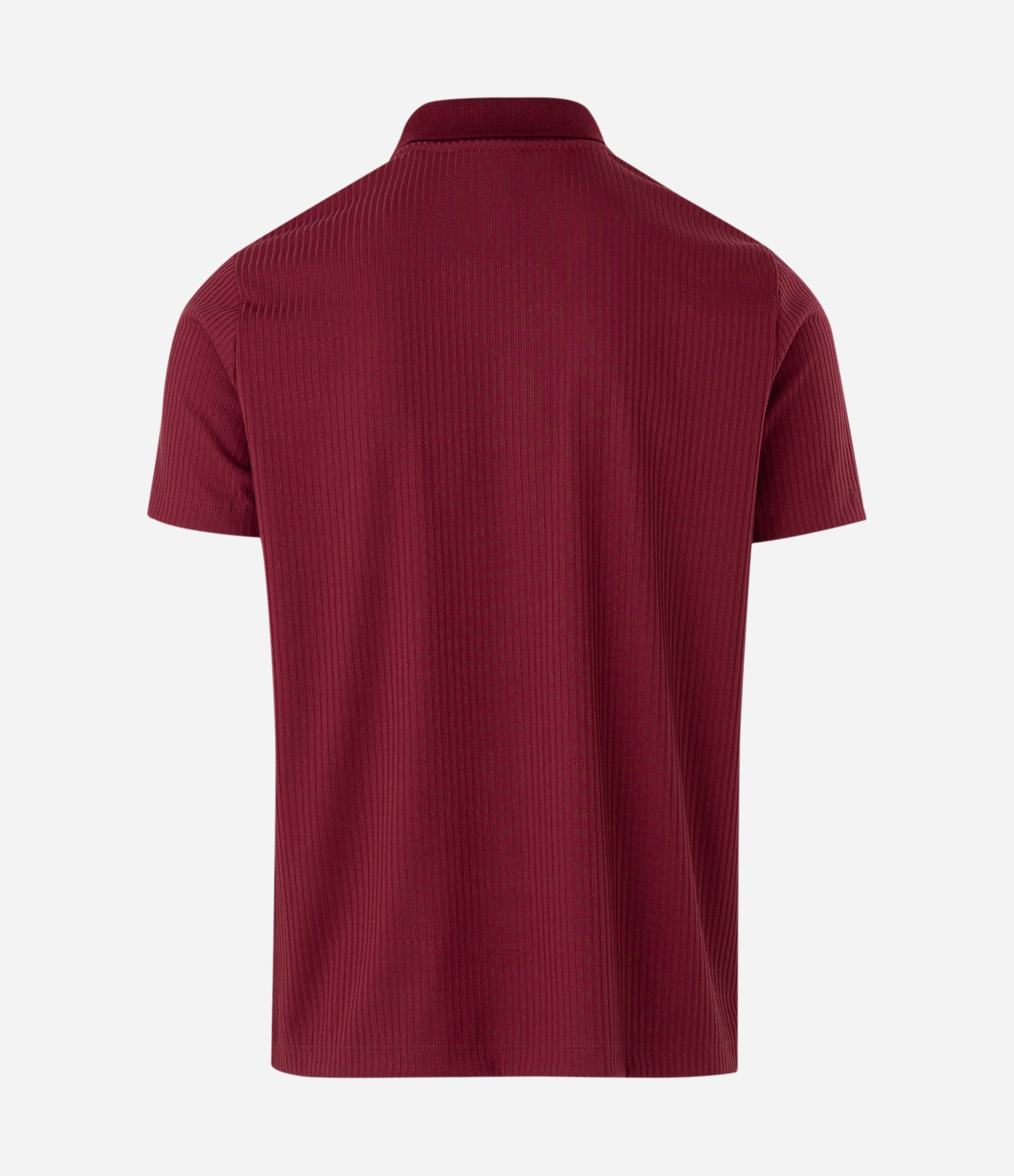 Camisa Slim com Gola Polo e Textura Canelada Vermelho 6
