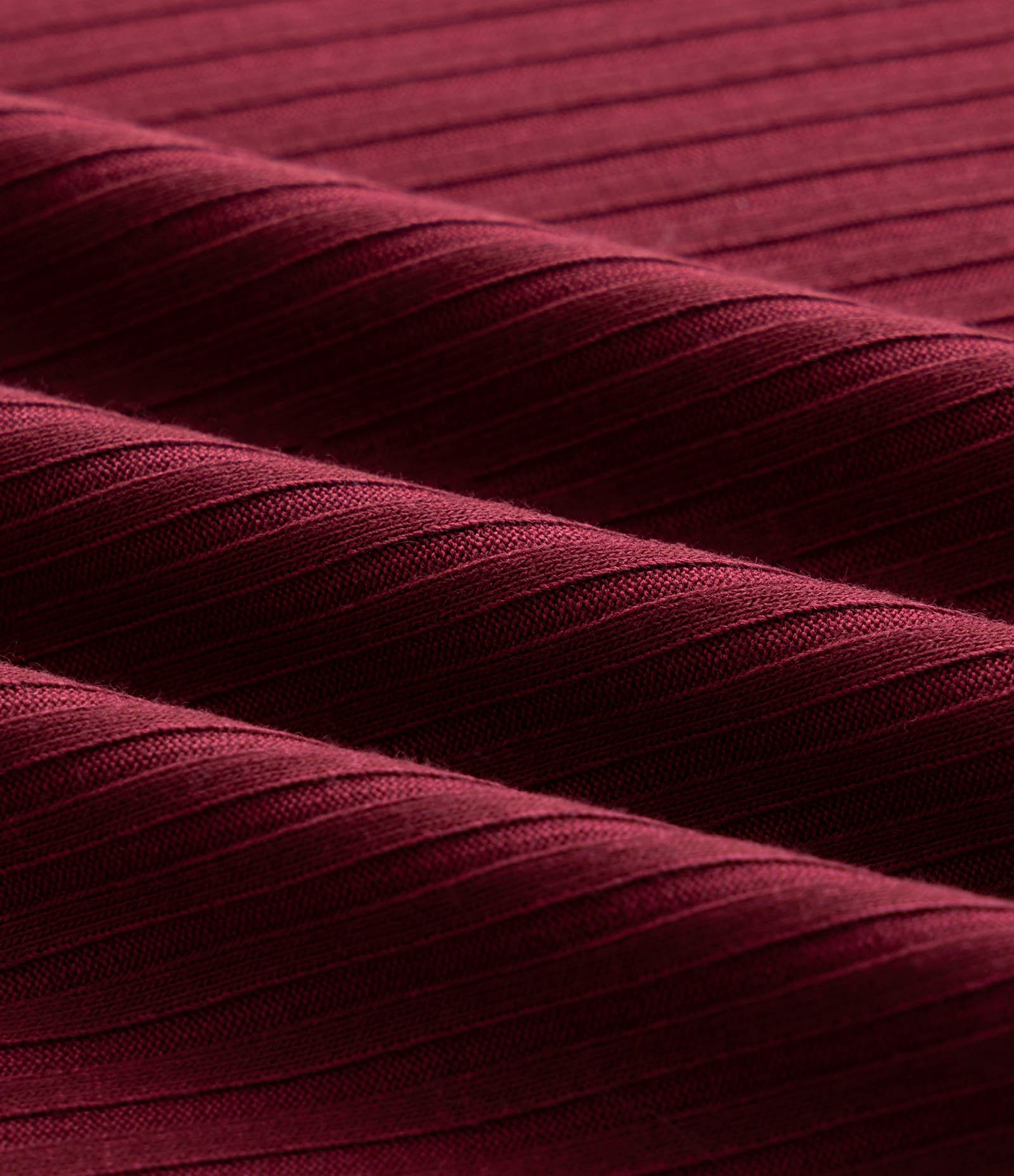 Camisa Slim com Gola Polo e Textura Canelada Vermelho 7