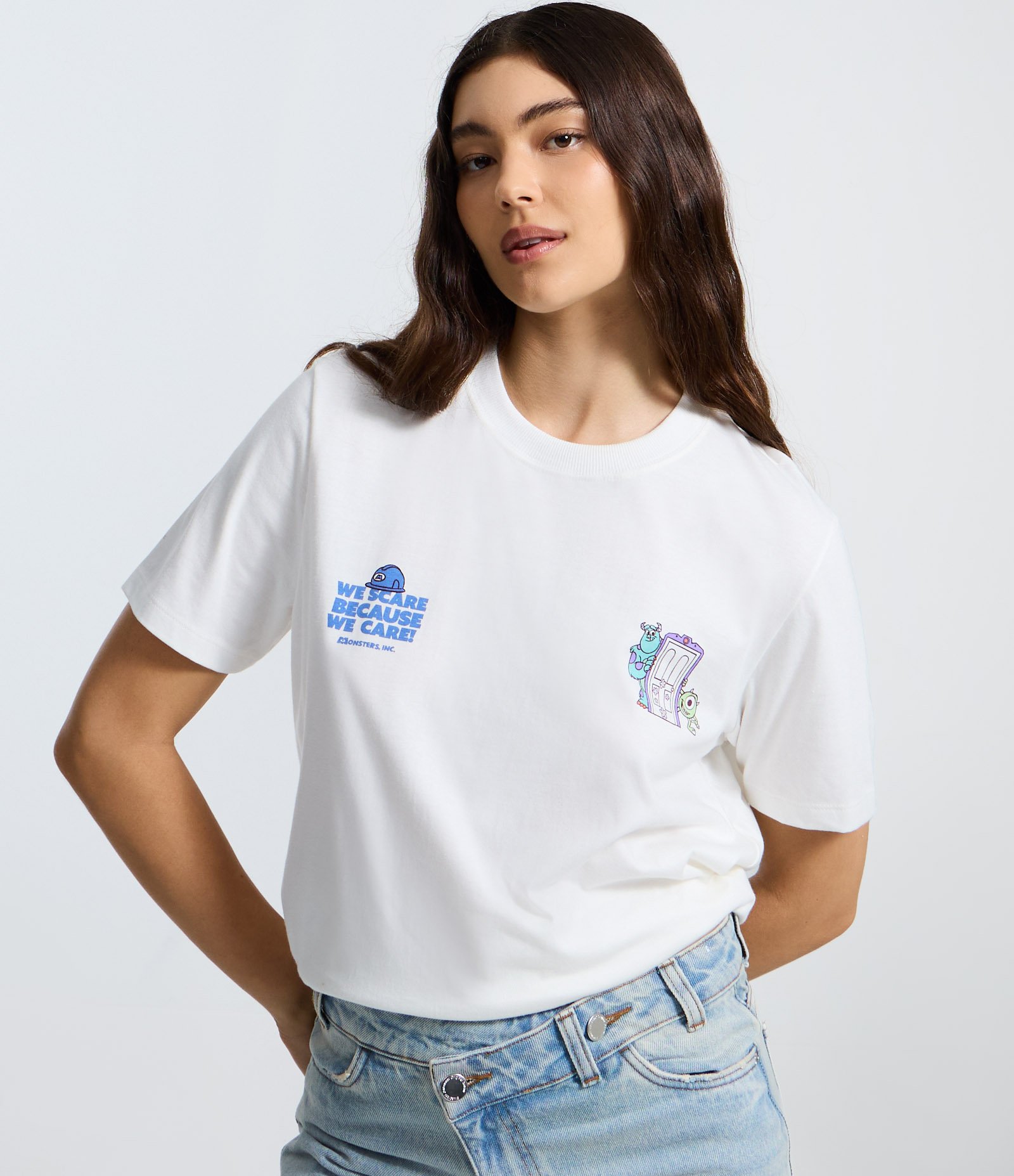 Camiseta em Algodão Estampa Portas Monstros SA Branco 3