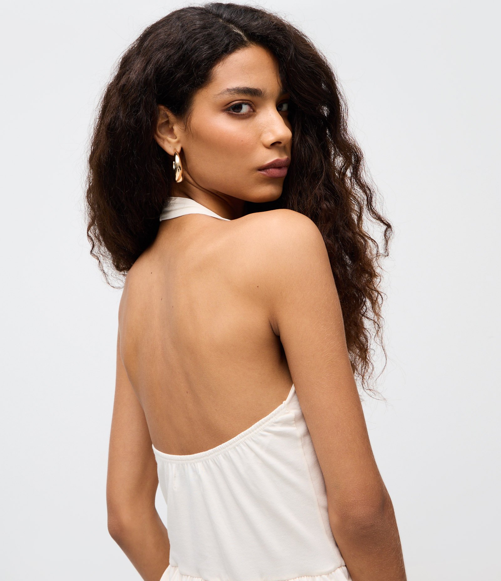 Blusa Frente Única em Algodão com Barra Peplum Off White 4