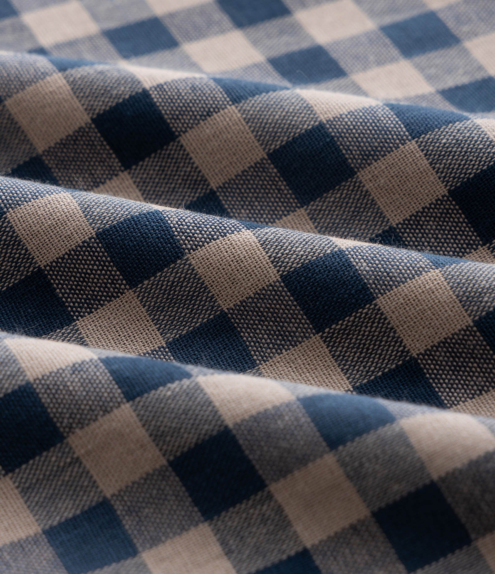 Calça de Pijama em Tricoline Xadrez Bege 3