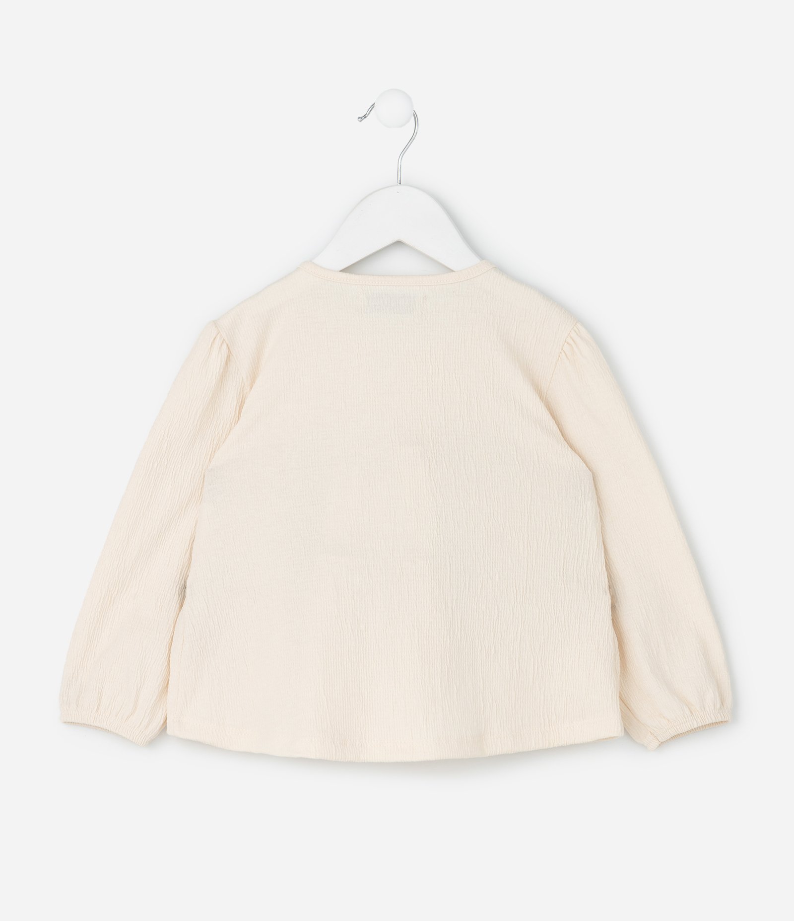 Blusa Batinha Infantil com Sianinha – Tam 1 a 5/6 Anos Off White 3