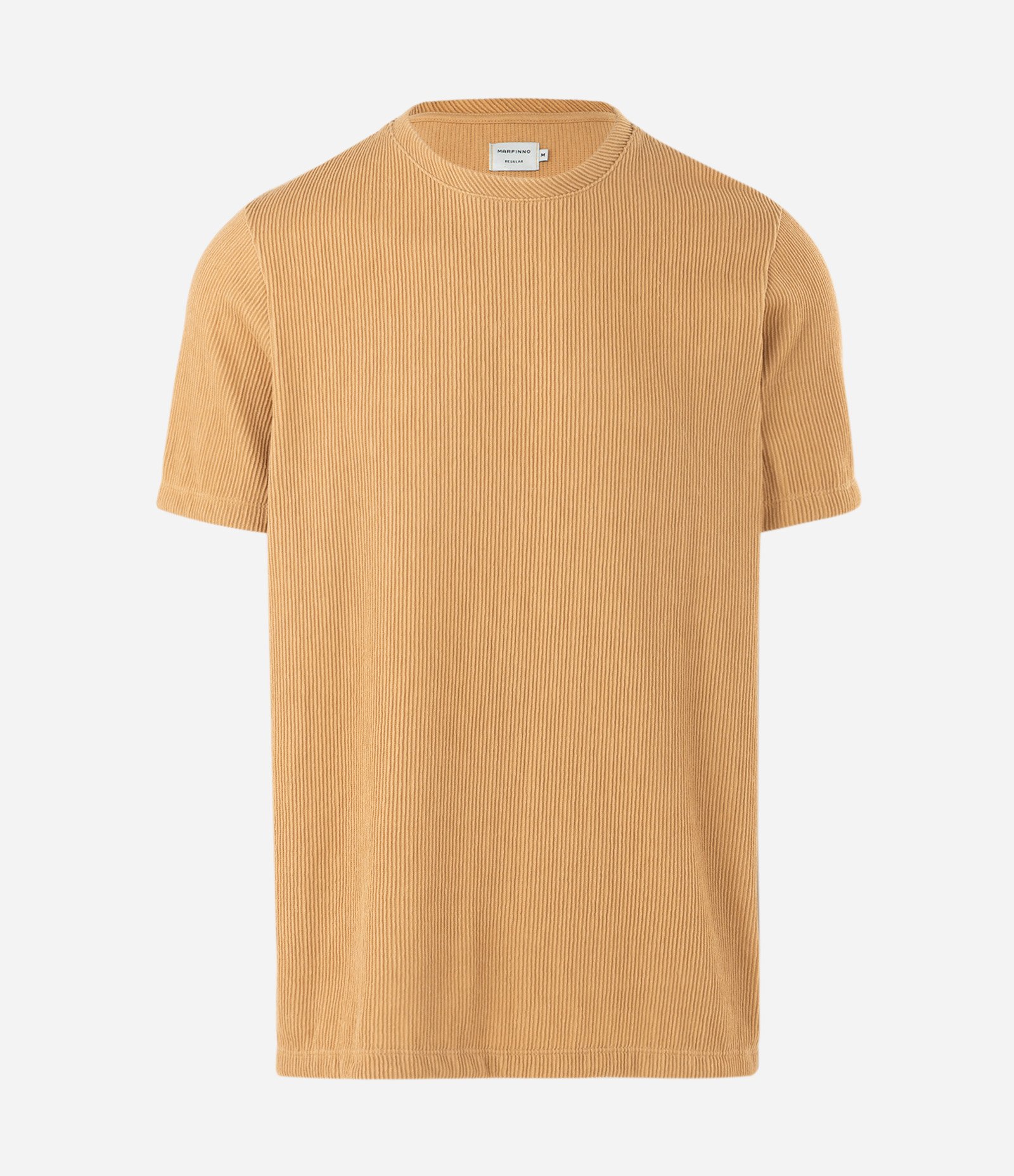 Camiseta Regular em Algodão Texturizado Bege 2