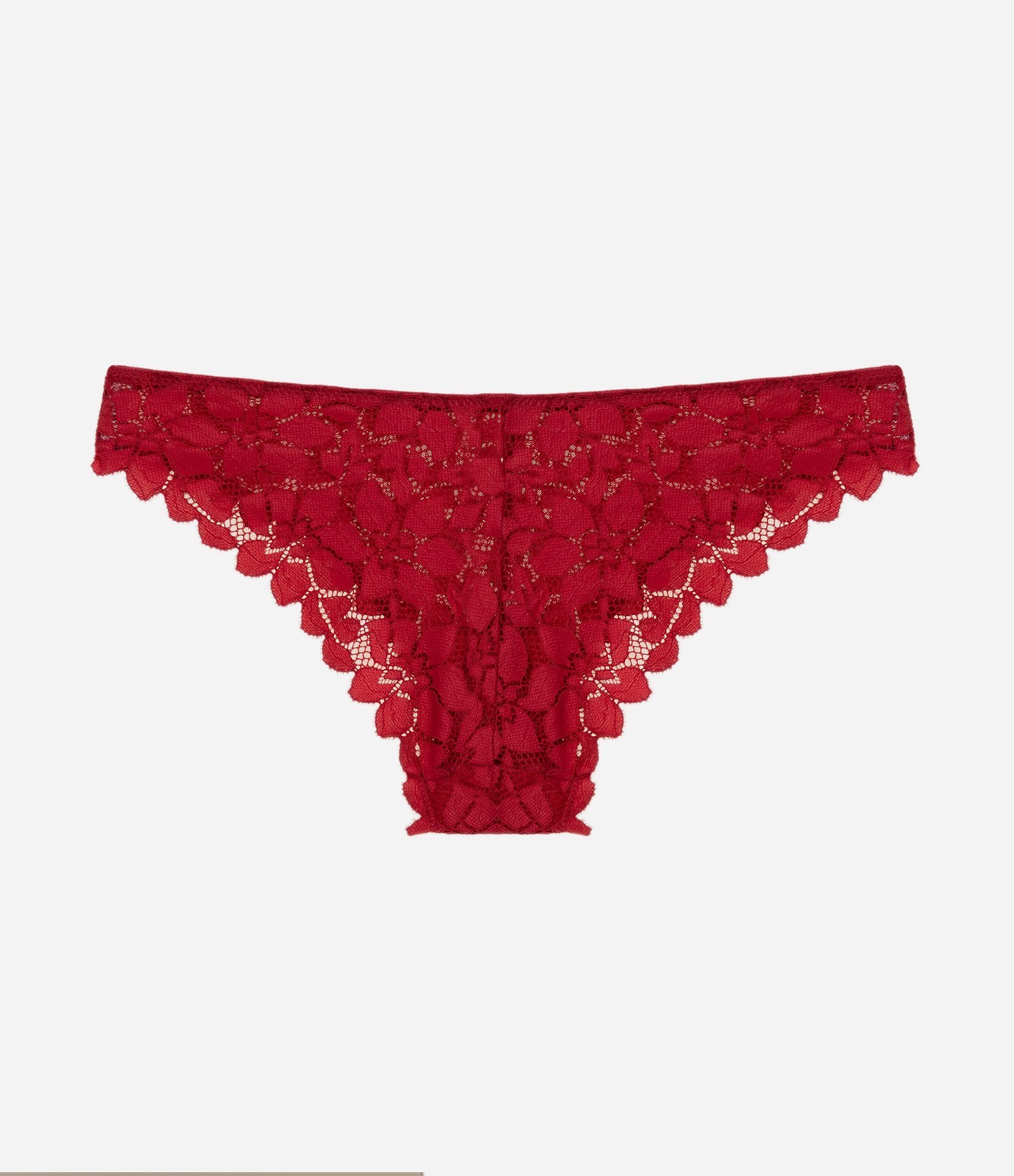 Calcinha Biquíni em Renda Floral Vermelho 6
