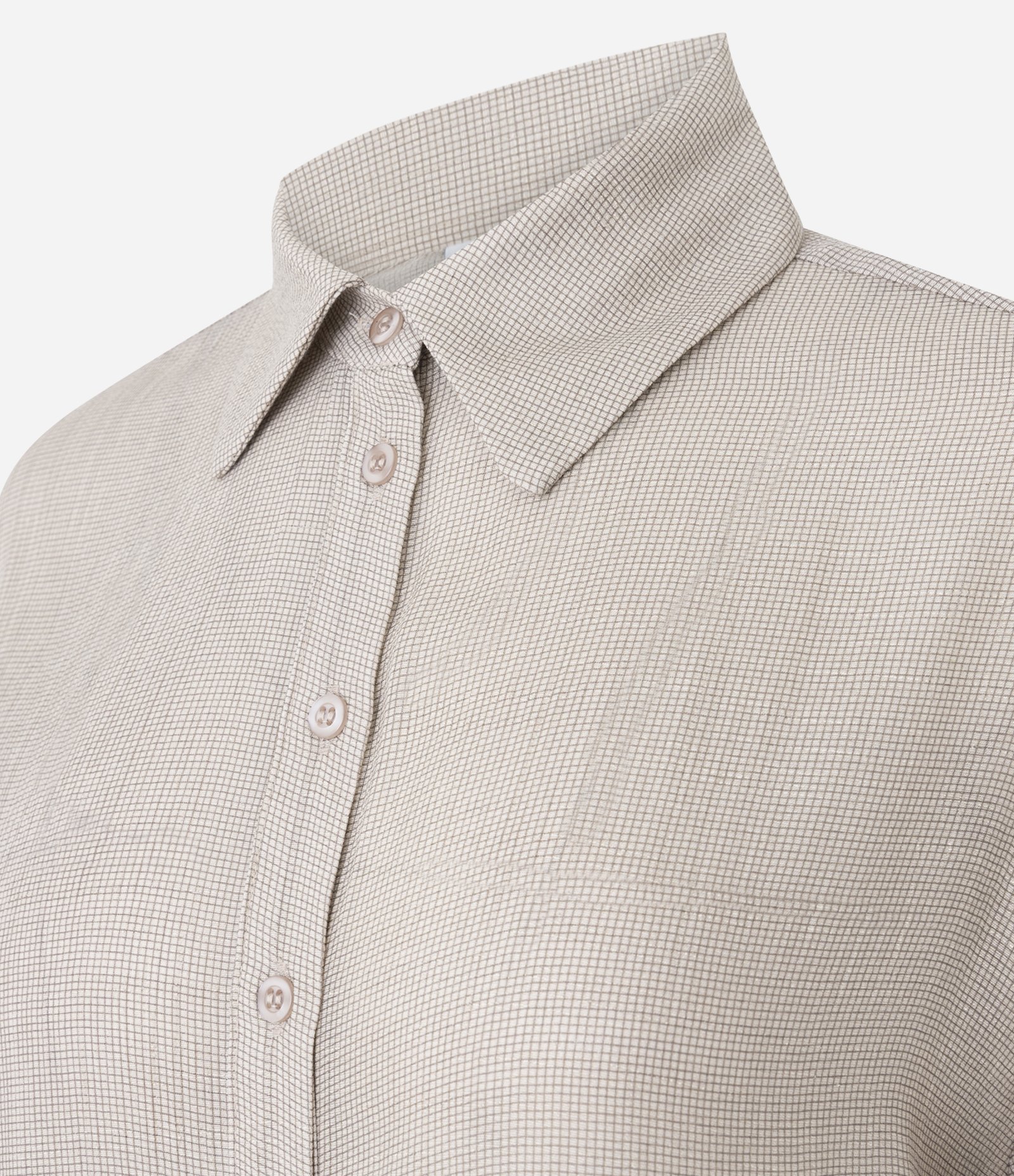 Camisa em Chalis com Manga Longa e Efeito Amassado Off White 2