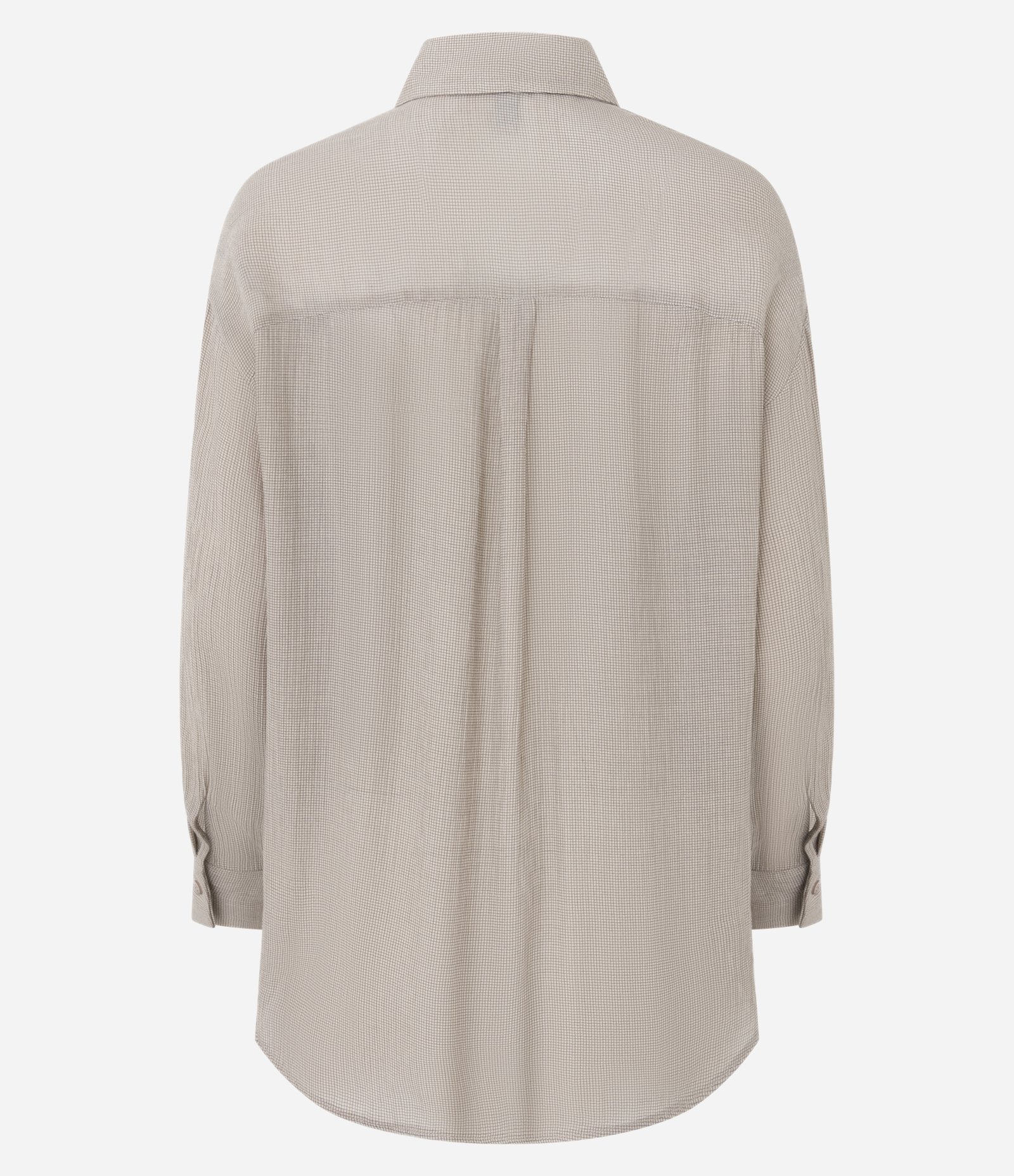 Camisa em Chalis com Manga Longa e Efeito Amassado Off White 3