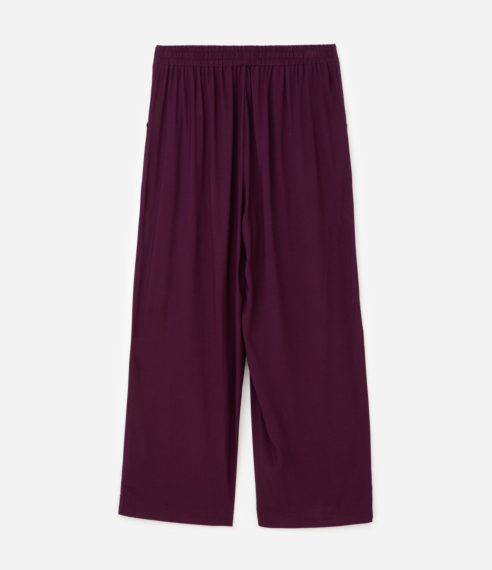 Calça Pantalona Viscose com Pregas Curve & Plus Size Vermelho 6