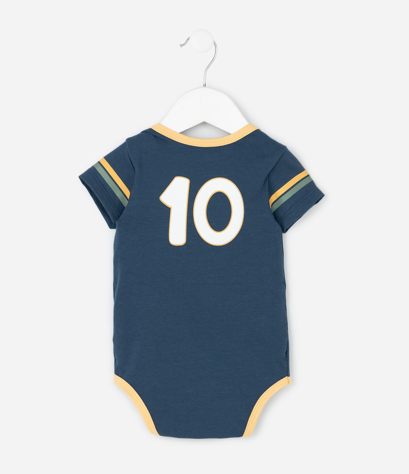 Body Infantil com Lettering Futuro Camisa 10 da Seleção– Tam 0 a 18 Meses Azul Marinho 3