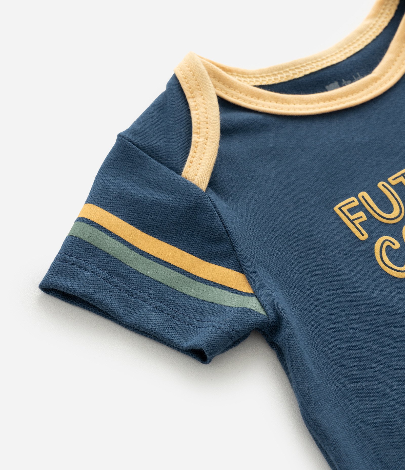 Body Infantil com Lettering Futuro Camisa 10 da Seleção– Tam 0 a 18 Meses Azul Marinho 6