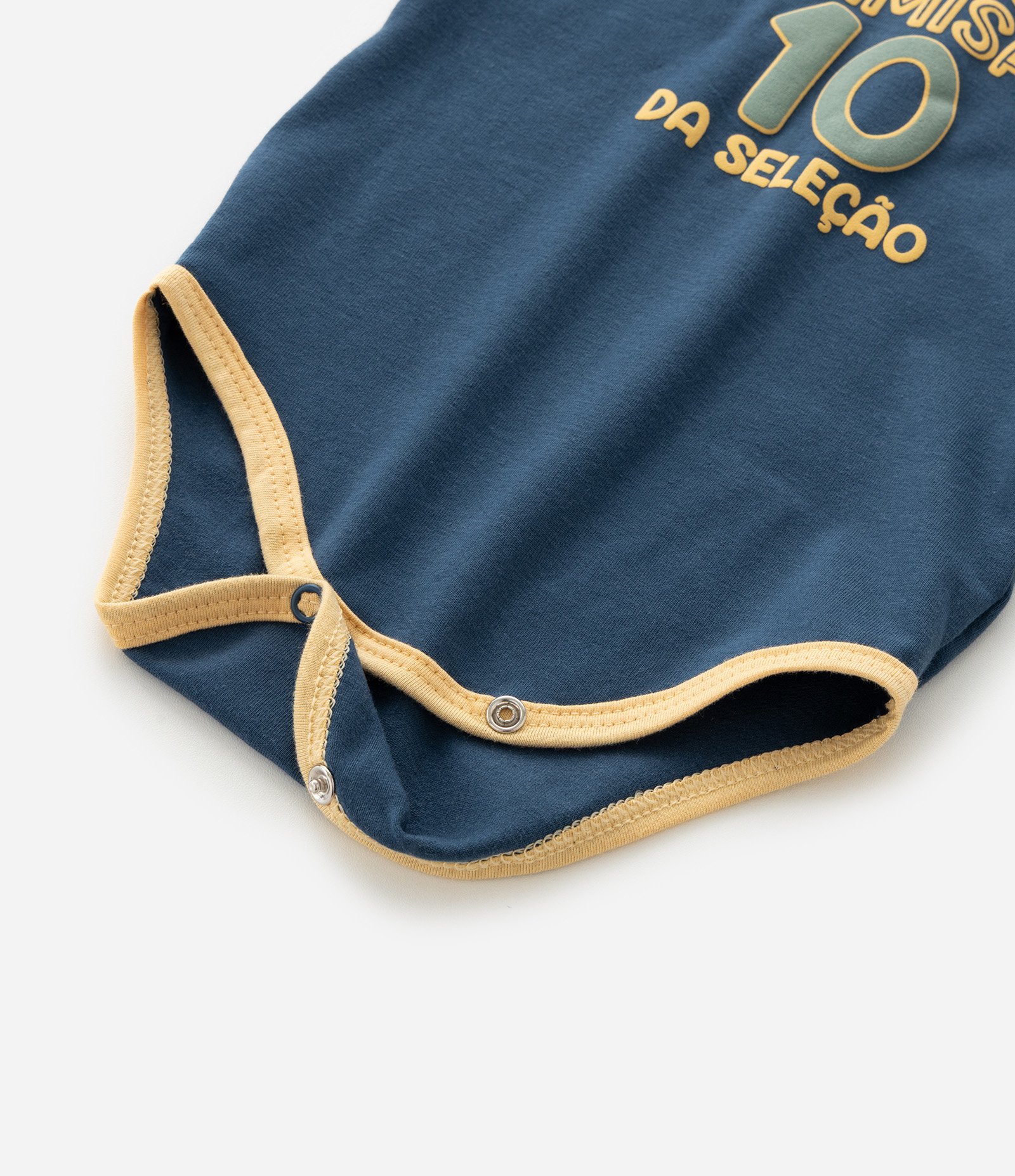 Body Infantil com Lettering Futuro Camisa 10 da Seleção– Tam 0 a 18 Meses Azul Marinho 8