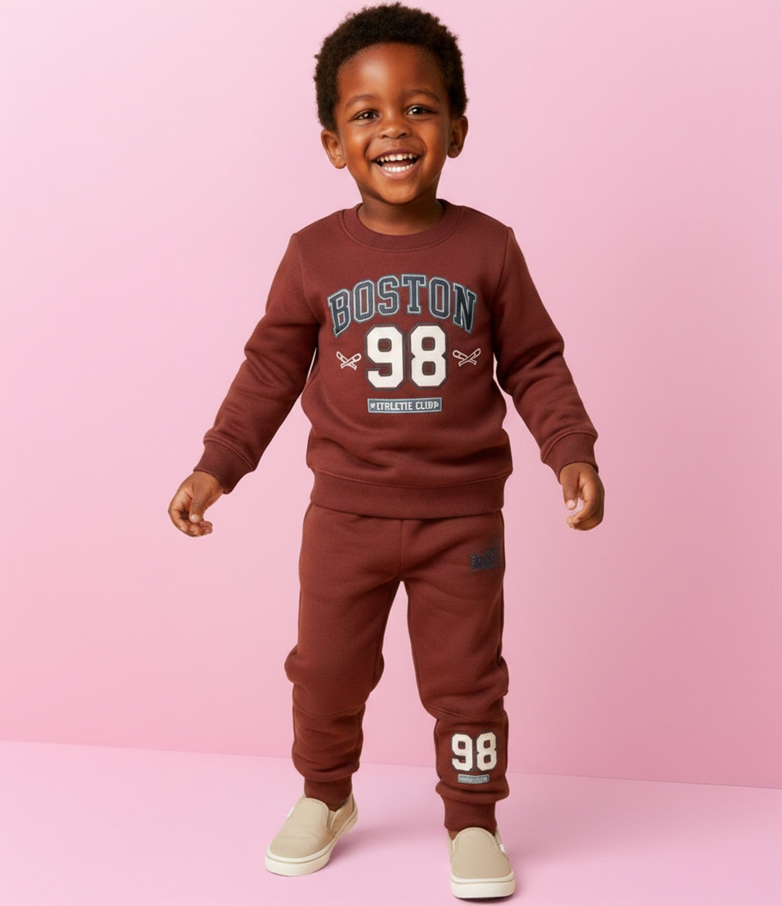 Conjunto Infantil em Moletom Estampa Boston – Tam 1 a 5/6 Anos Telha 1