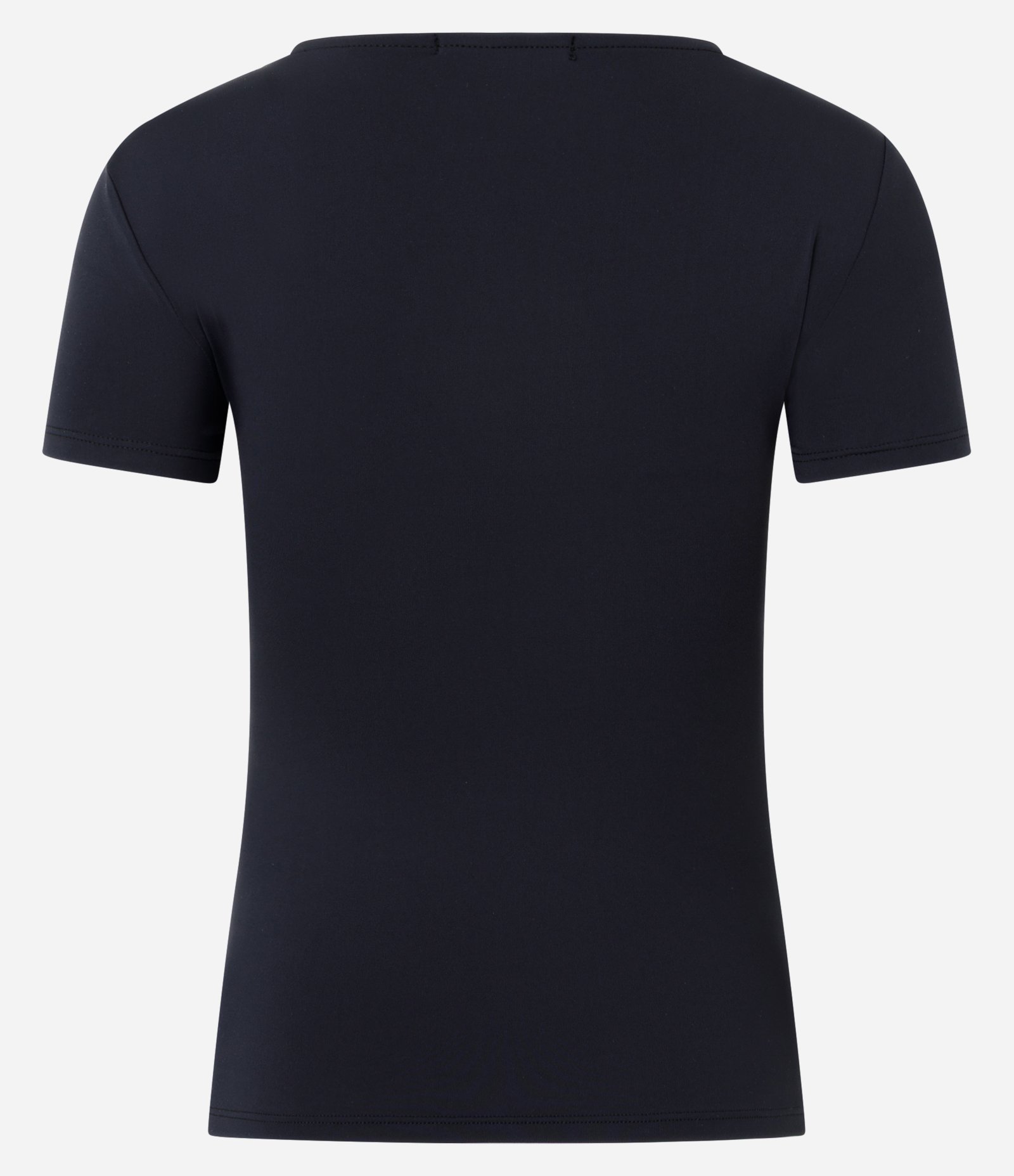 Blusa Regular em Microfibra com Gola Canoa Preto 2