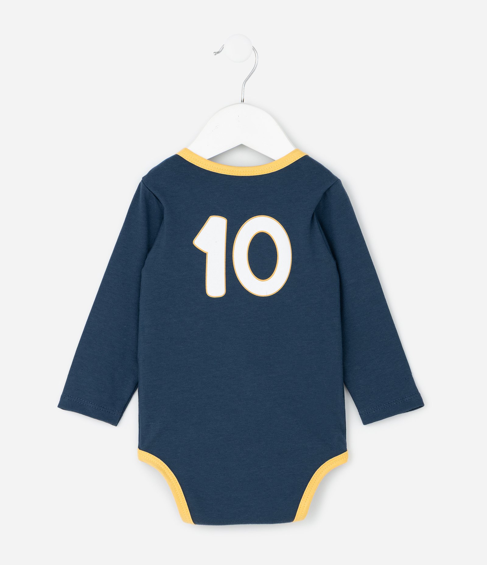 Body Infantil com Estampa Futuro Camisa 10 - Tam 0 a 18 Meses Azul 3