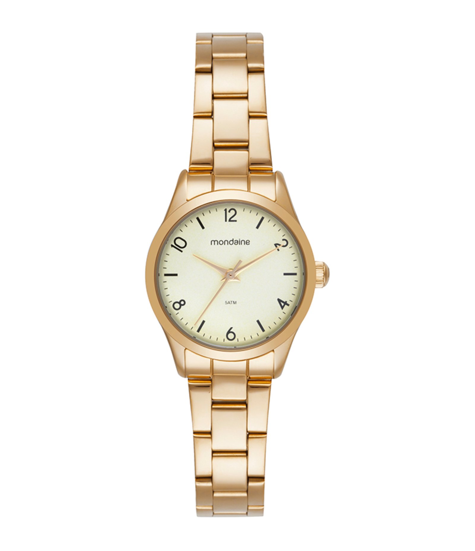 Relógio Mondaine Analógico em Aço 99825LPMVDE1KB Dourado 1