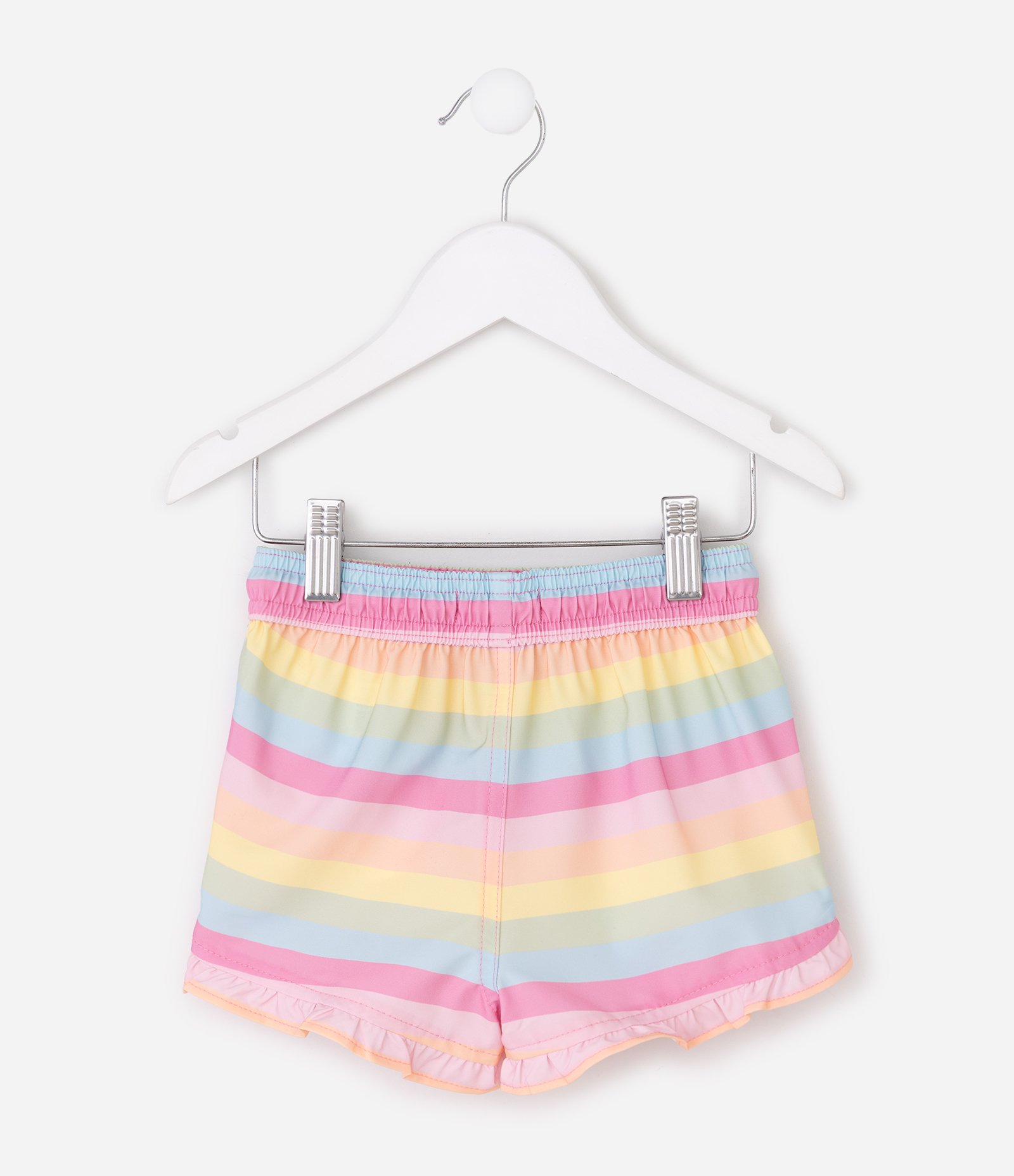 Short Infantil com Estampa Listrada e Cordão – Tam 1 a 6 Anos Rosa 3