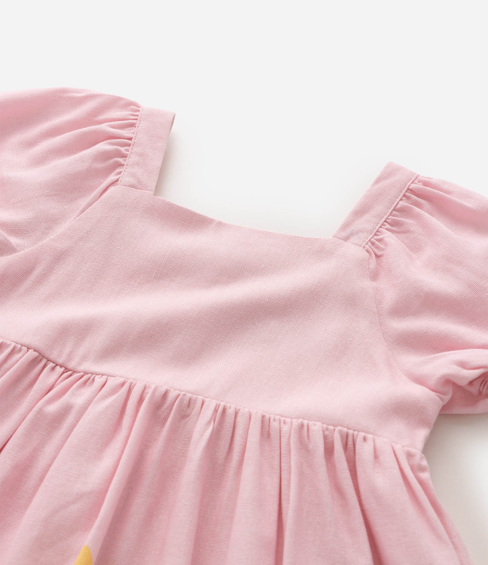 Vestido Infantil Em Viscolinho Arco Iris - Tam 1 a 6 Anos Rosa 4