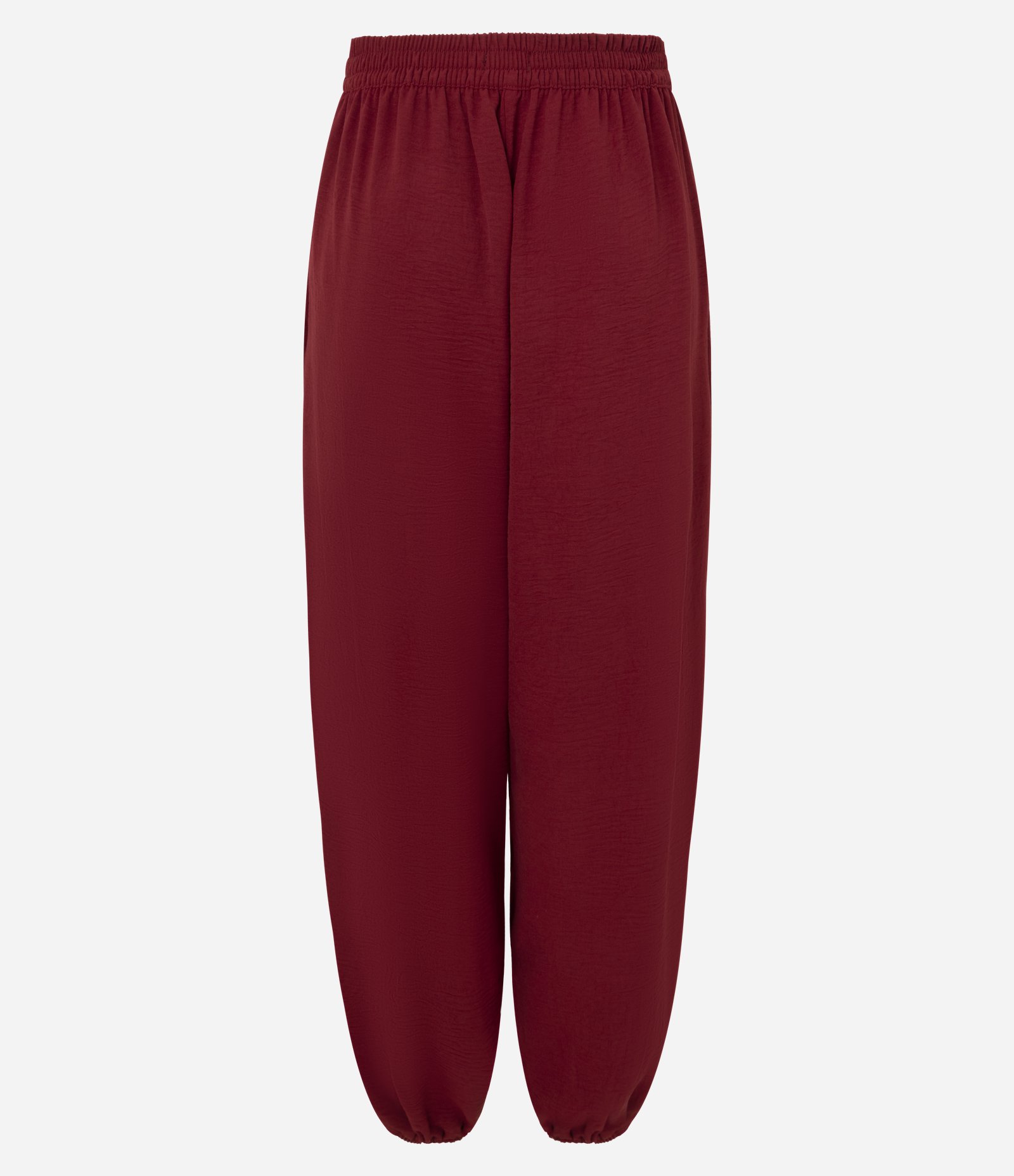 Calça Ampla em Airflow com Cós Elástico Vermelho 3
