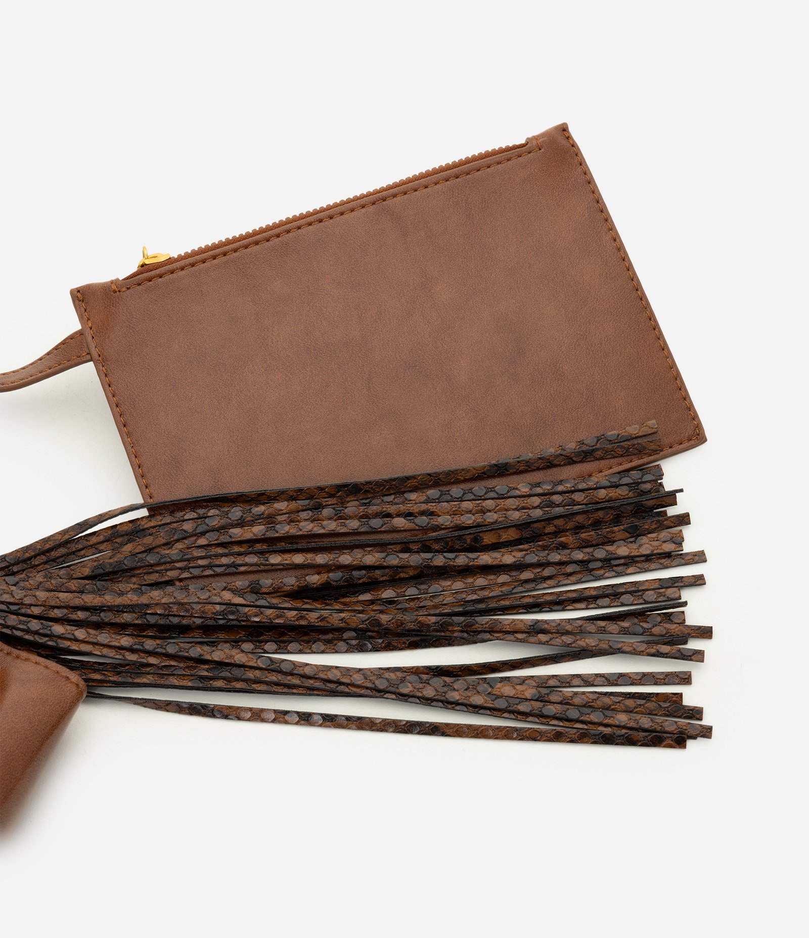 Bolsa Bucket Grande em PU com Detalhe de Tassel Marrom 5