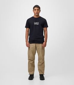 Calça Cargo em Sarja com Bolsos Laterais