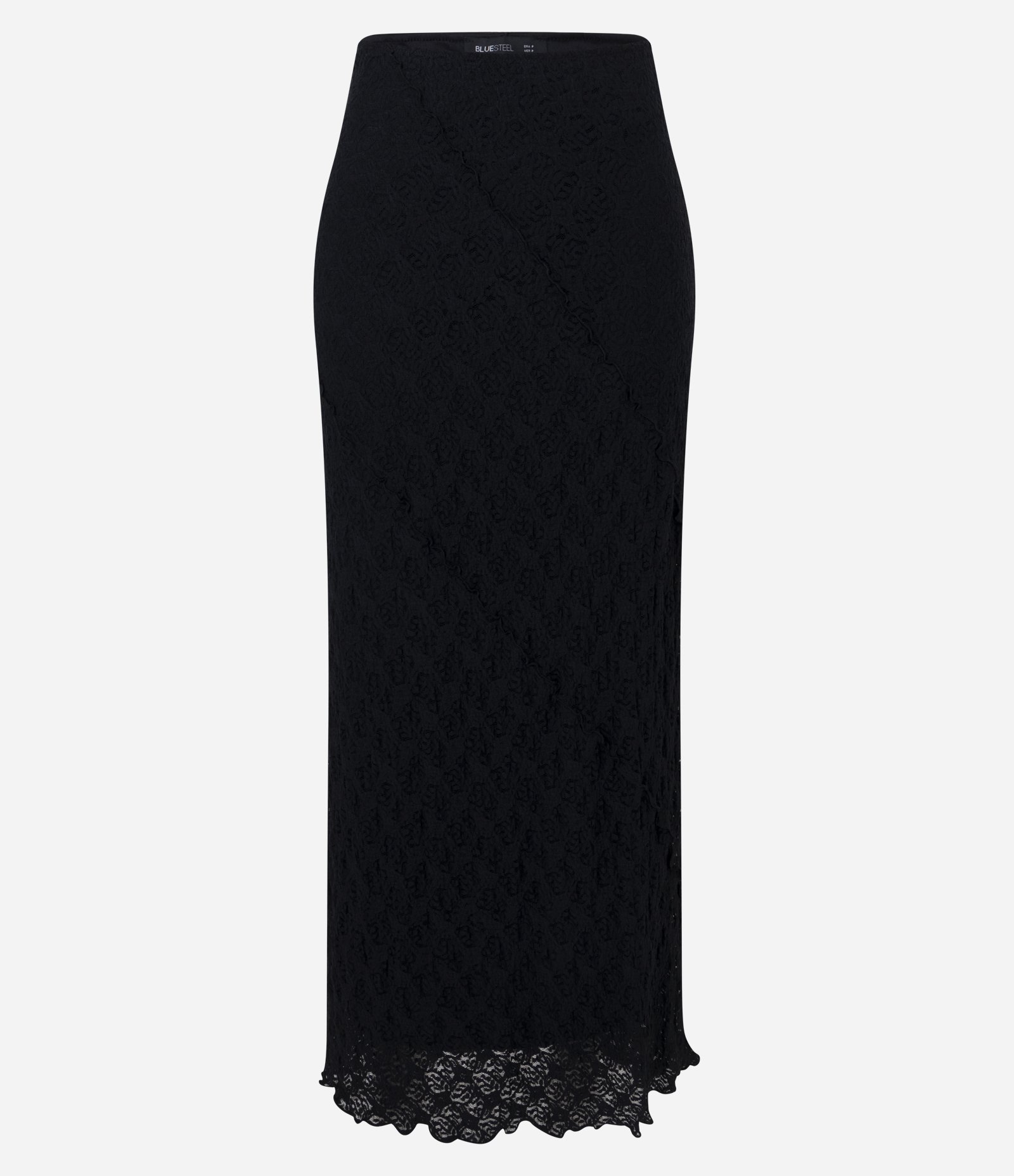 Saia Longa Reta em Renda Preto 1