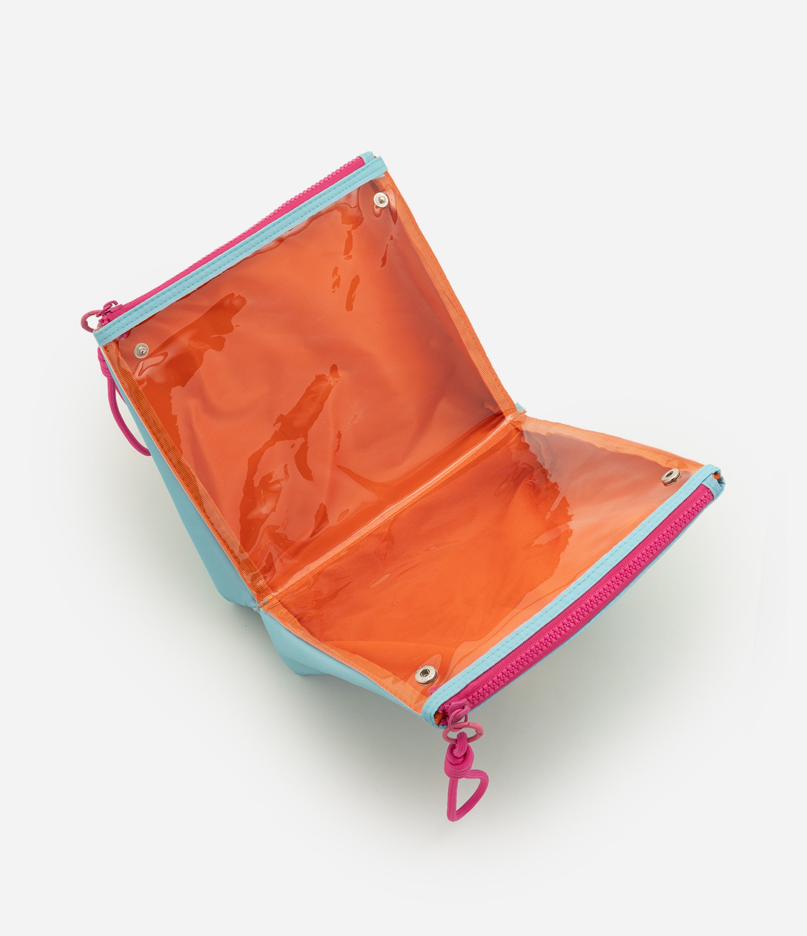 Necessaire Trapézio com Lettering More Stuff Multicores 4