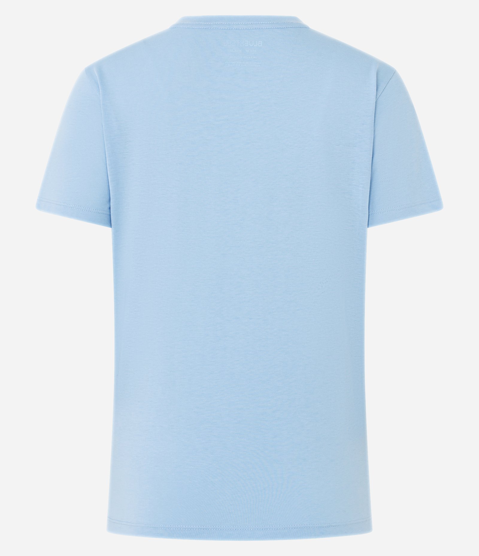 Camiseta Básica em Algodão com Manga Curta Azul 2