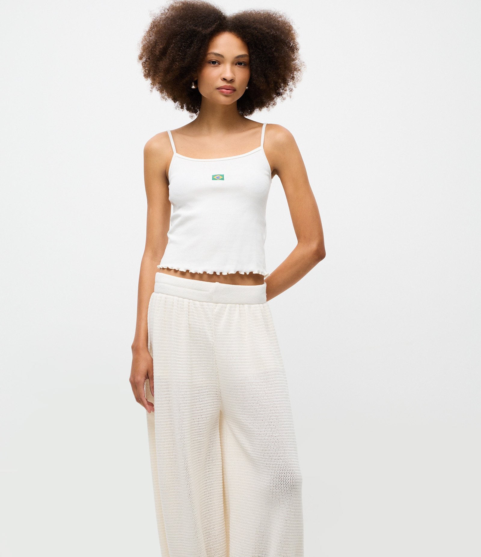 Calça Aladim em Tricô Branco 2