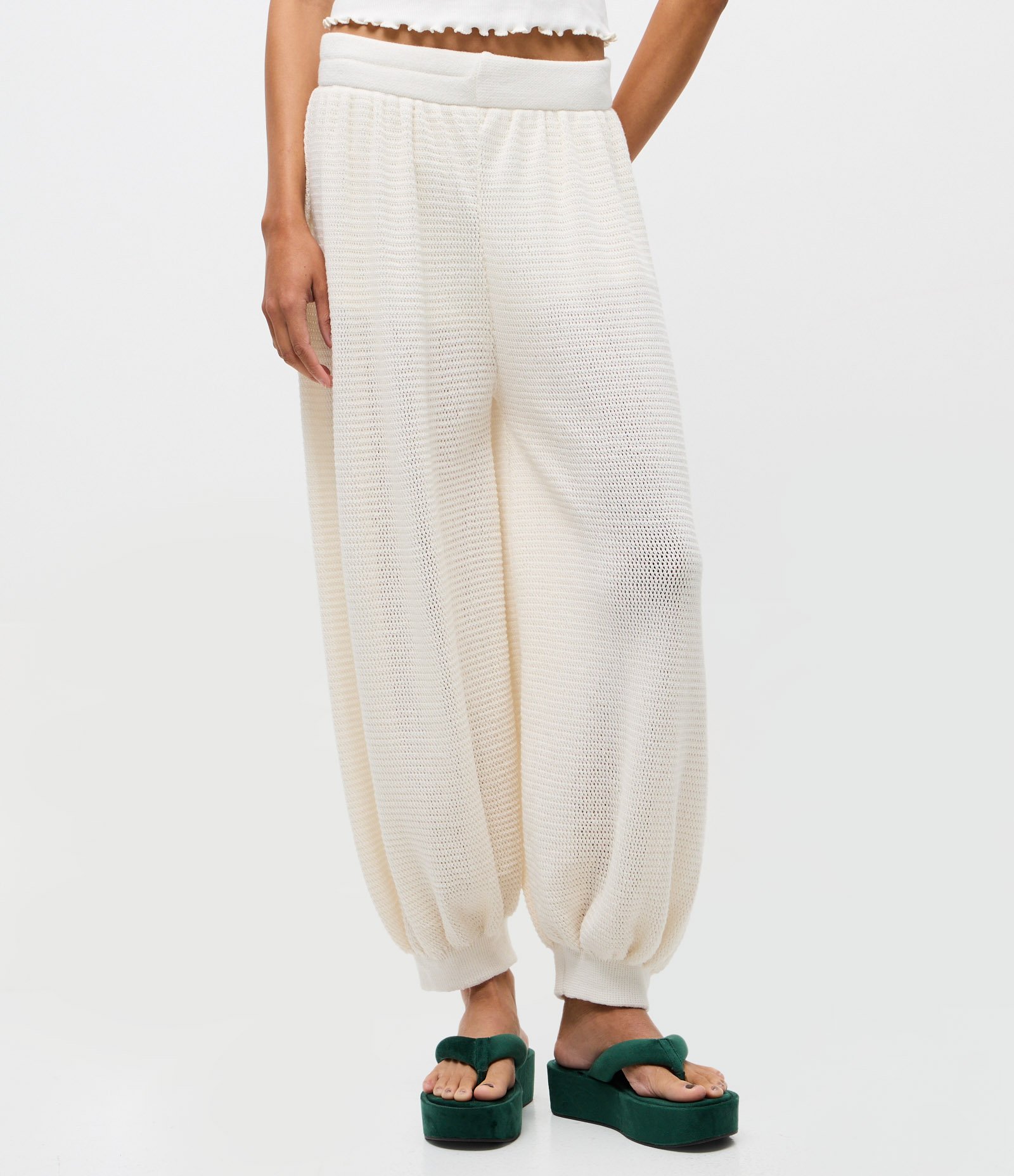 Calça Aladim em Tricô Branco 3