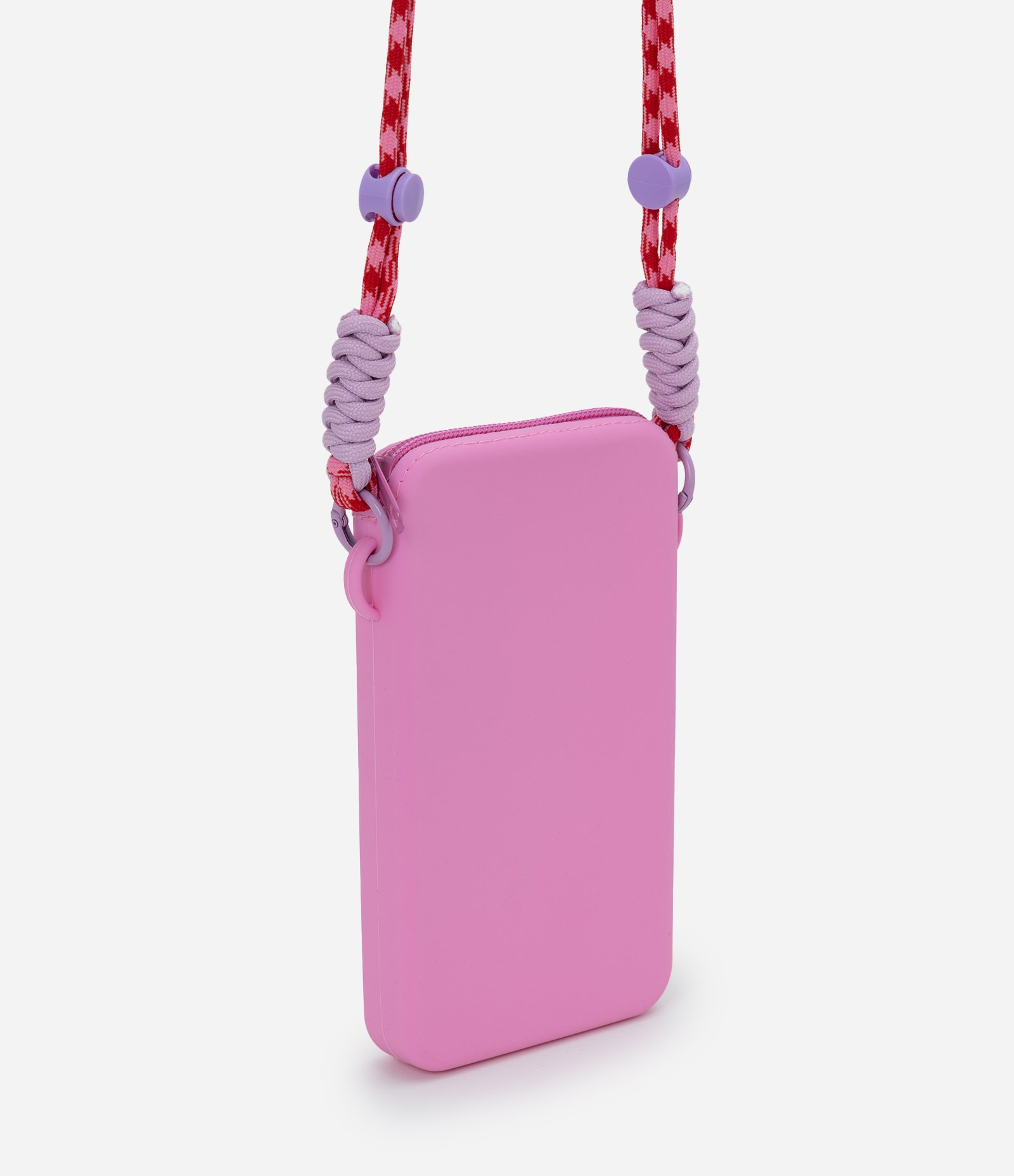 Porta Celular em Silicone com Alça Contrastante Rosa 1