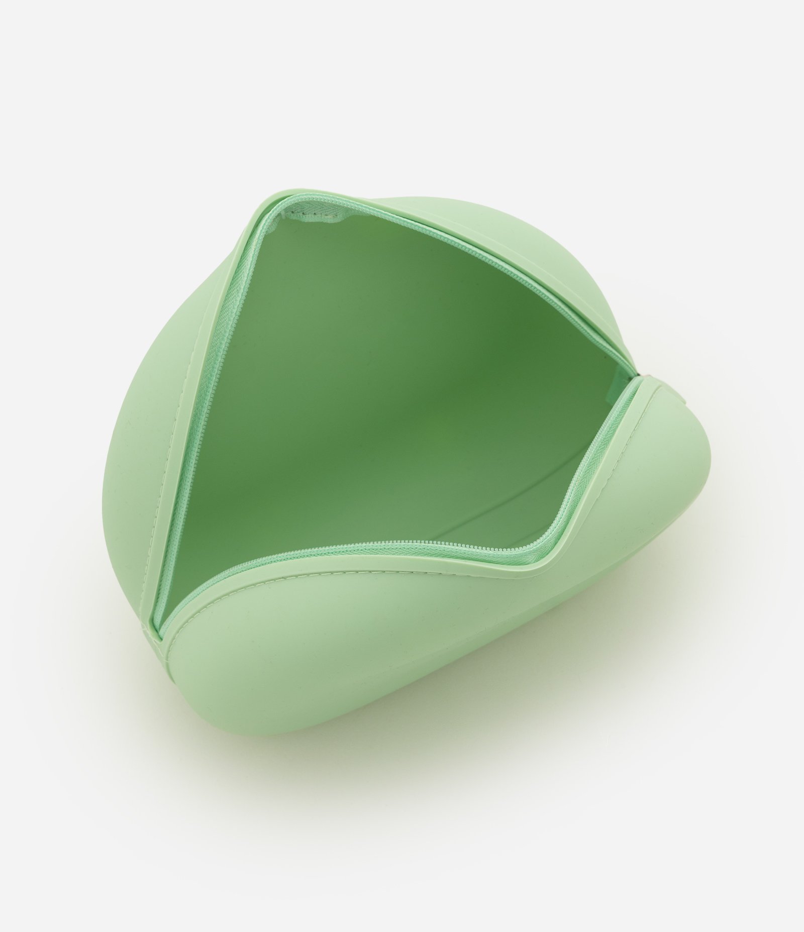 Necessaire Média em Silicone com Puxador Alongado Verde 5