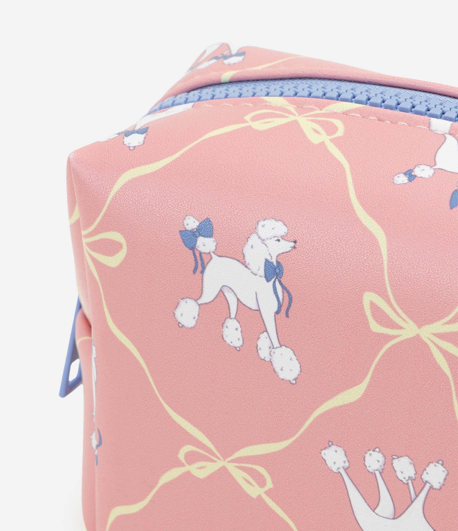 Necessaire Média com Estampa Cachorro Poodle Rosa 2