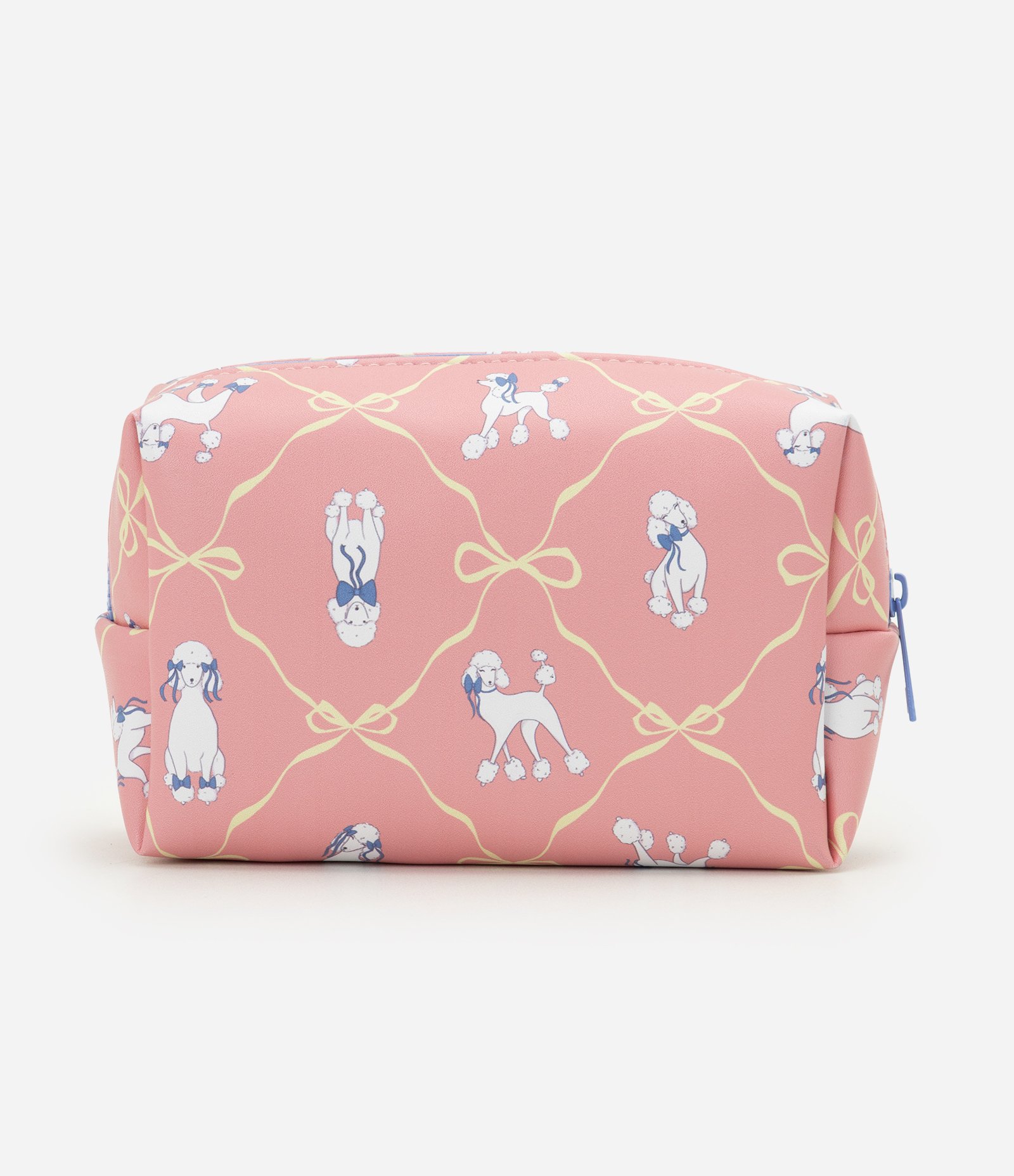 Necessaire Média com Estampa Cachorro Poodle Rosa 3