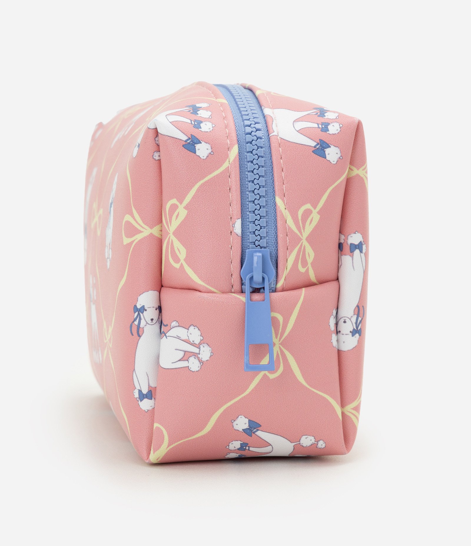Necessaire Média com Estampa Cachorro Poodle Rosa 4