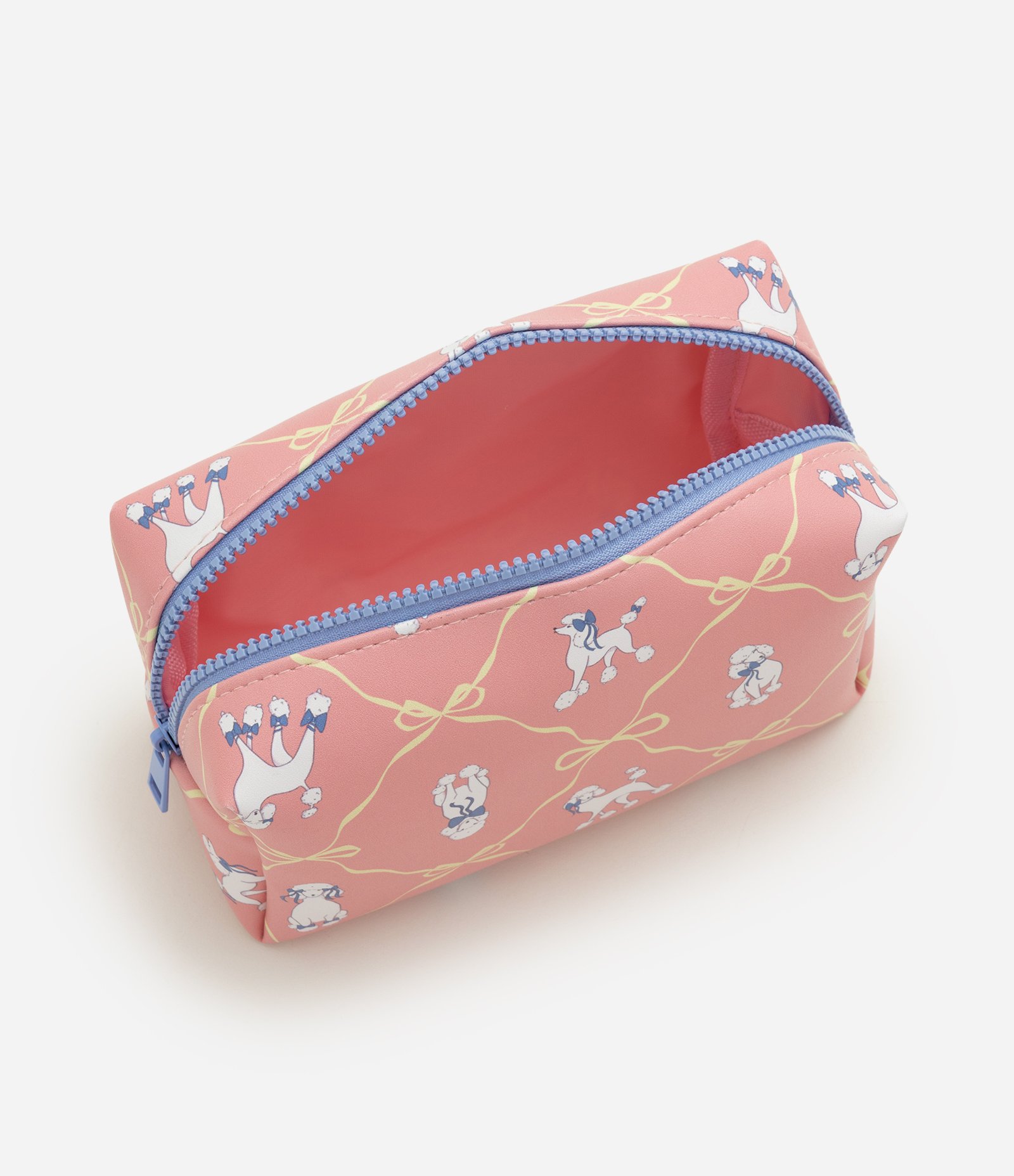 Necessaire Média com Estampa Cachorro Poodle Rosa 5