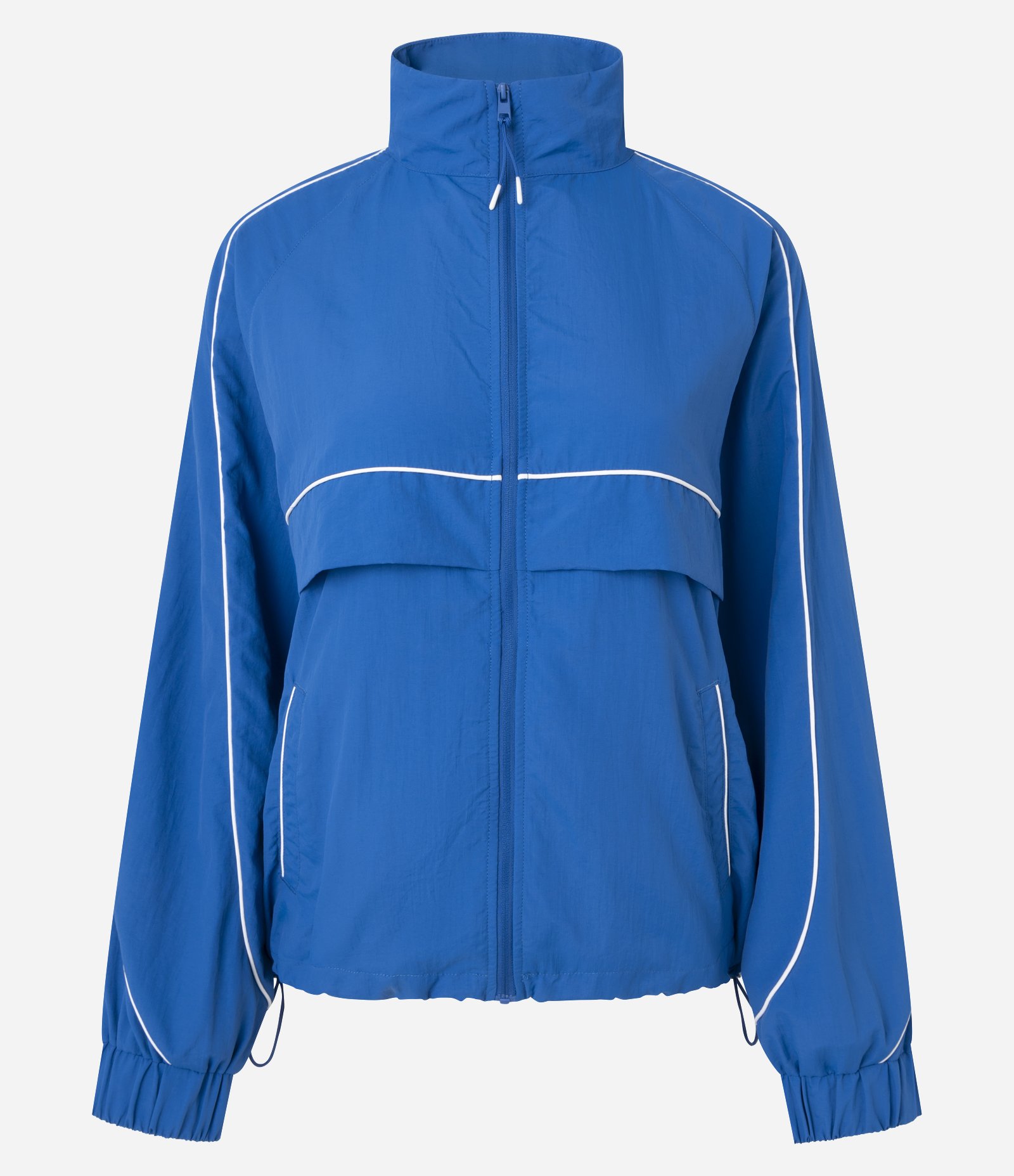 Jaqueta Oversized Esportiva em Microfibra com Detalhe Contrastante Azul 8