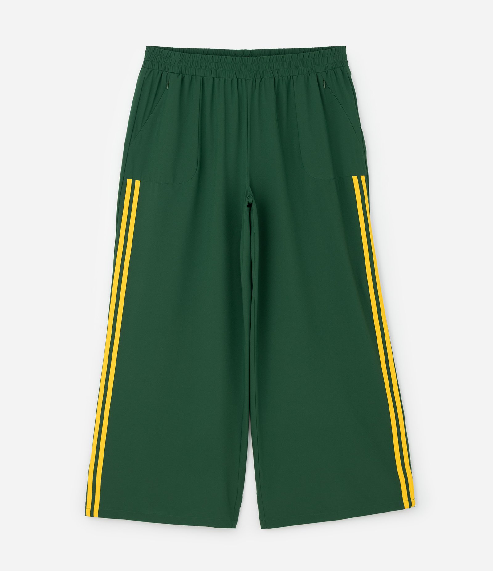 Calça Esportiva com Listra Lateral Contrastante e Bolsos Verde 1