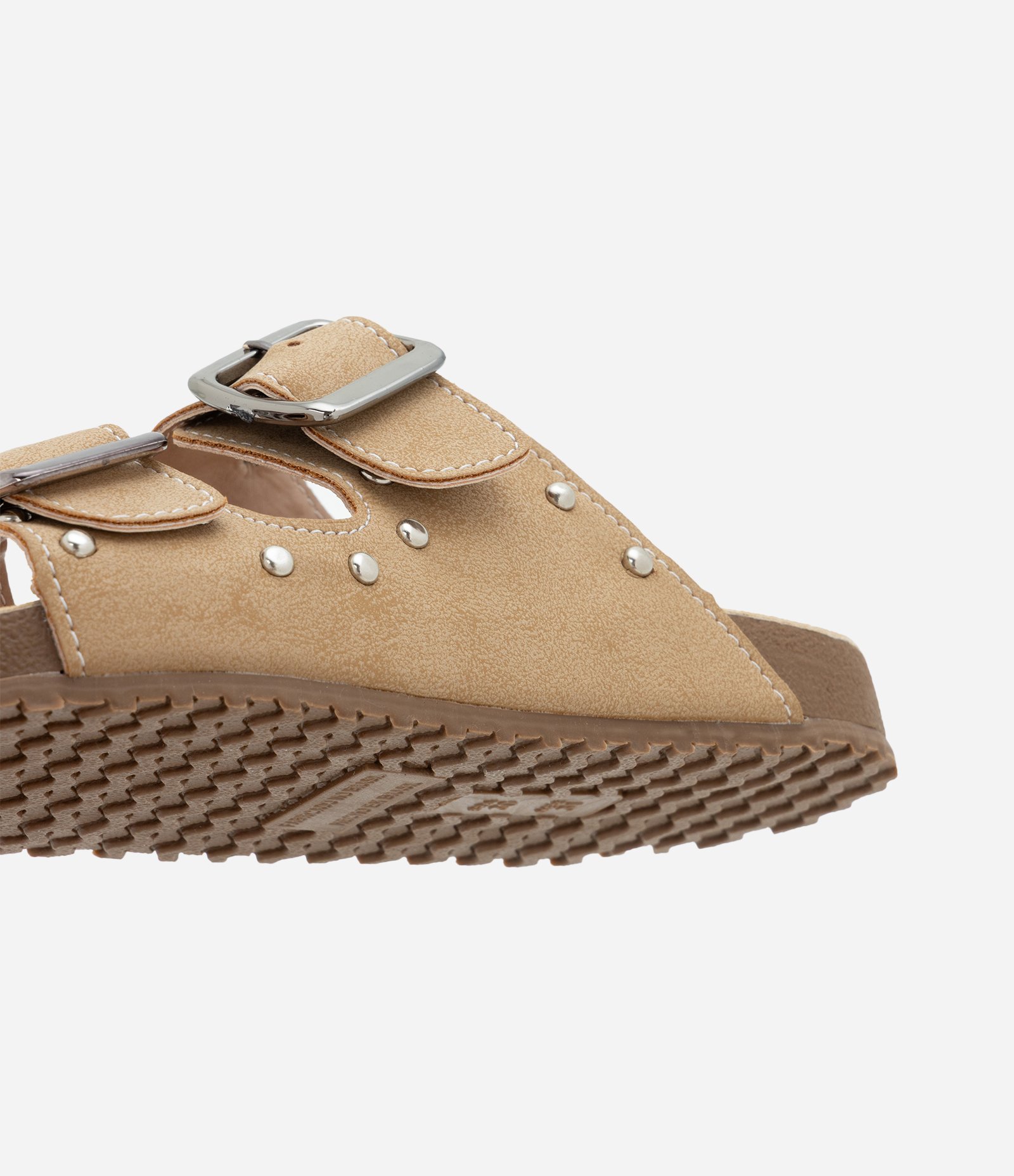 Sandália Comfy Infantil com Tachinhas e Fivelas - tam 27 ao 35 Bege 3