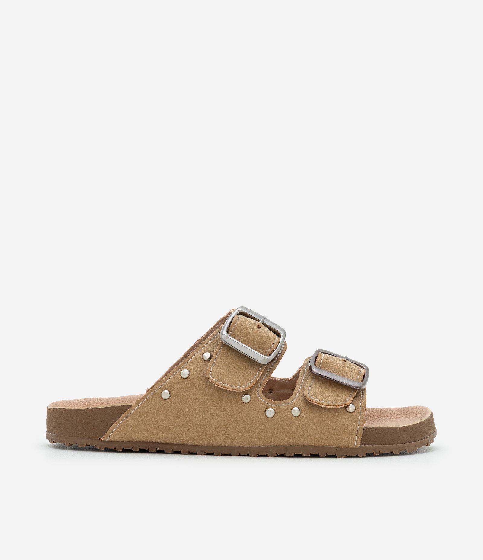 Sandália Comfy Infantil com Tachinhas e Fivelas - tam 27 ao 35 Bege 4