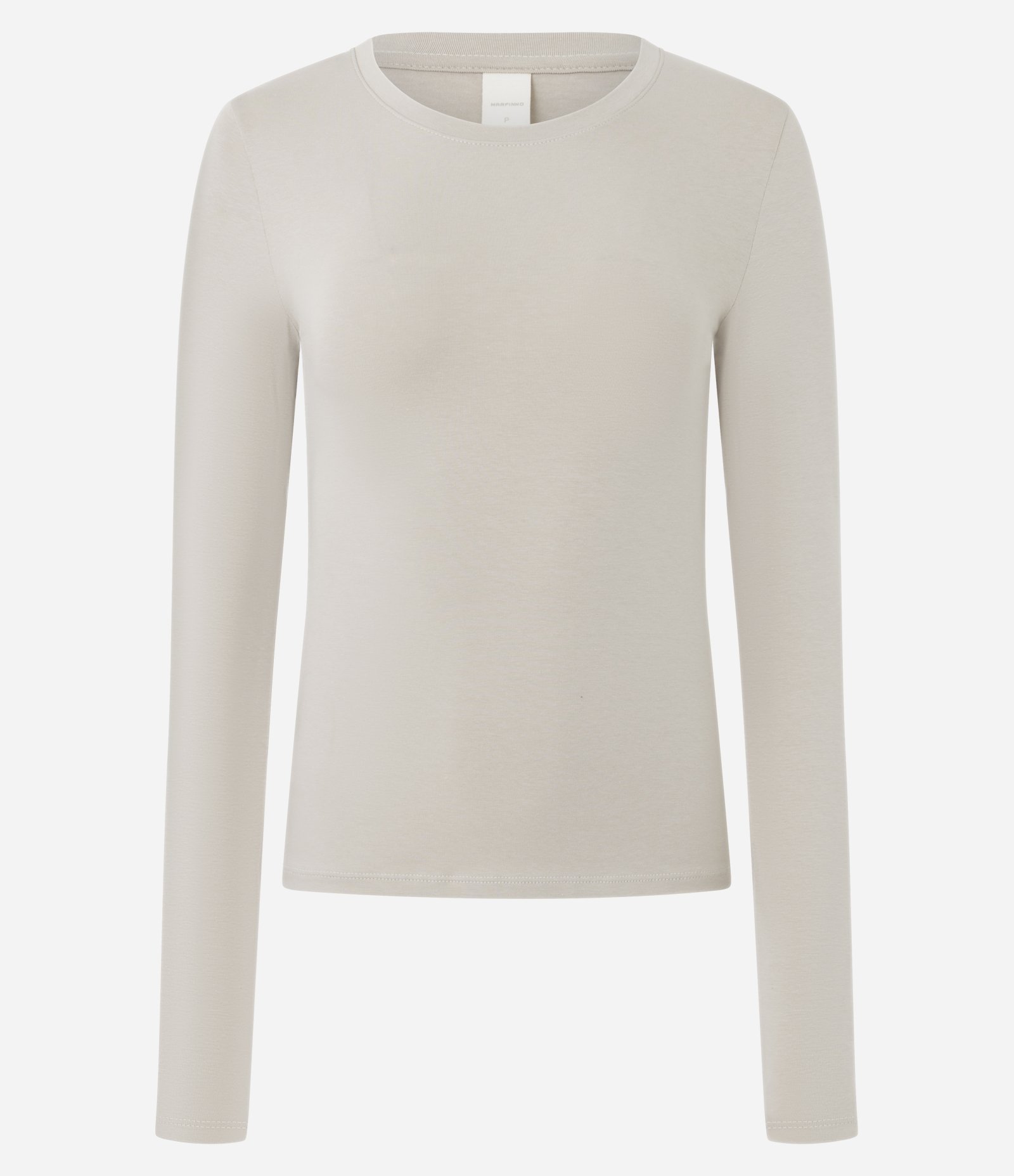 Blusa em Algodão com Gola Redonda Bege 1