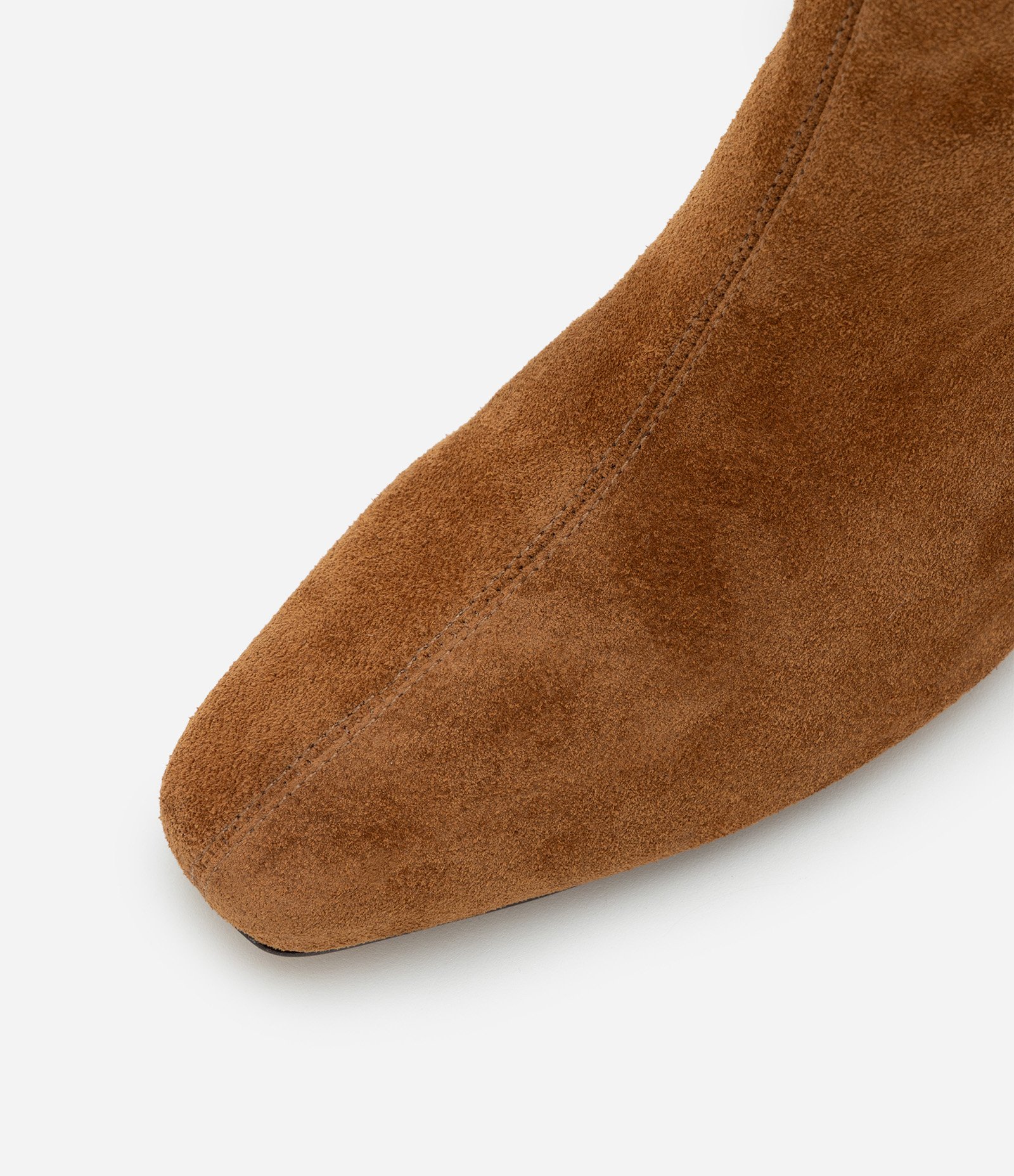 Bota em Couro com Bico Quadrado Alongado Marrom 4