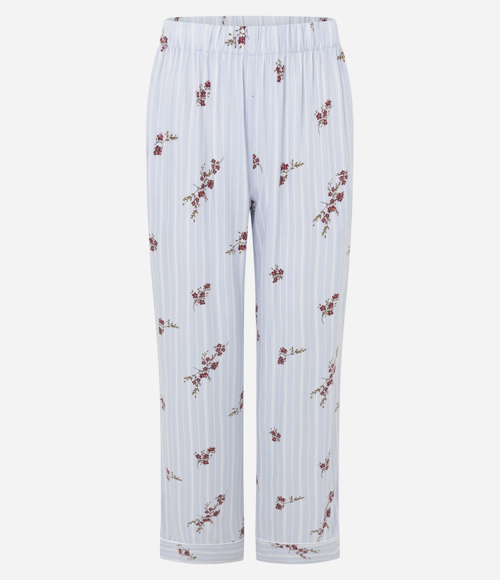 Pijama Longo Americano com Estampa Floral Azul 7