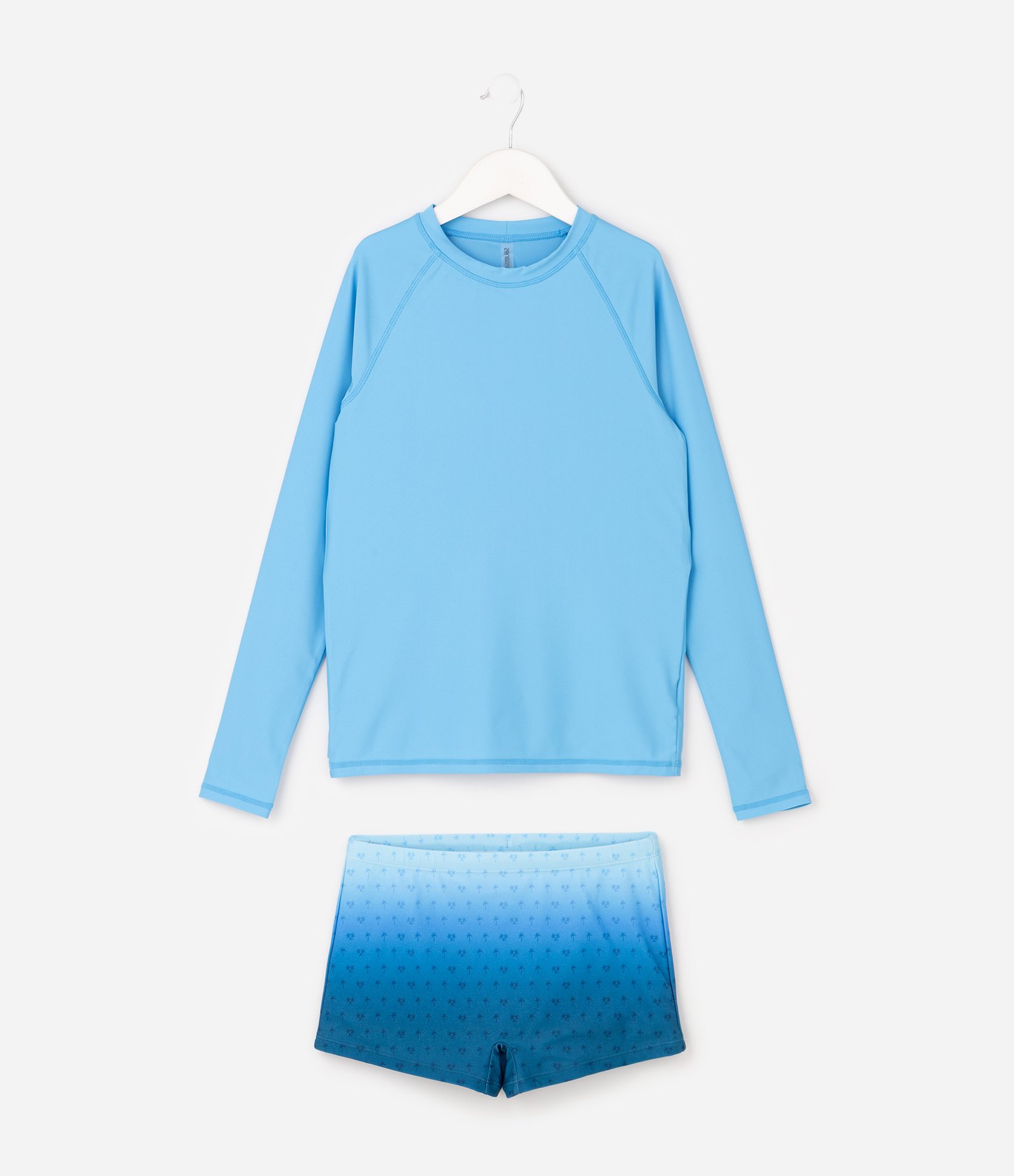 Conjunto Infantil Em Poliamida UV Degradê - Tam 5 a 14 Anos Azul 1